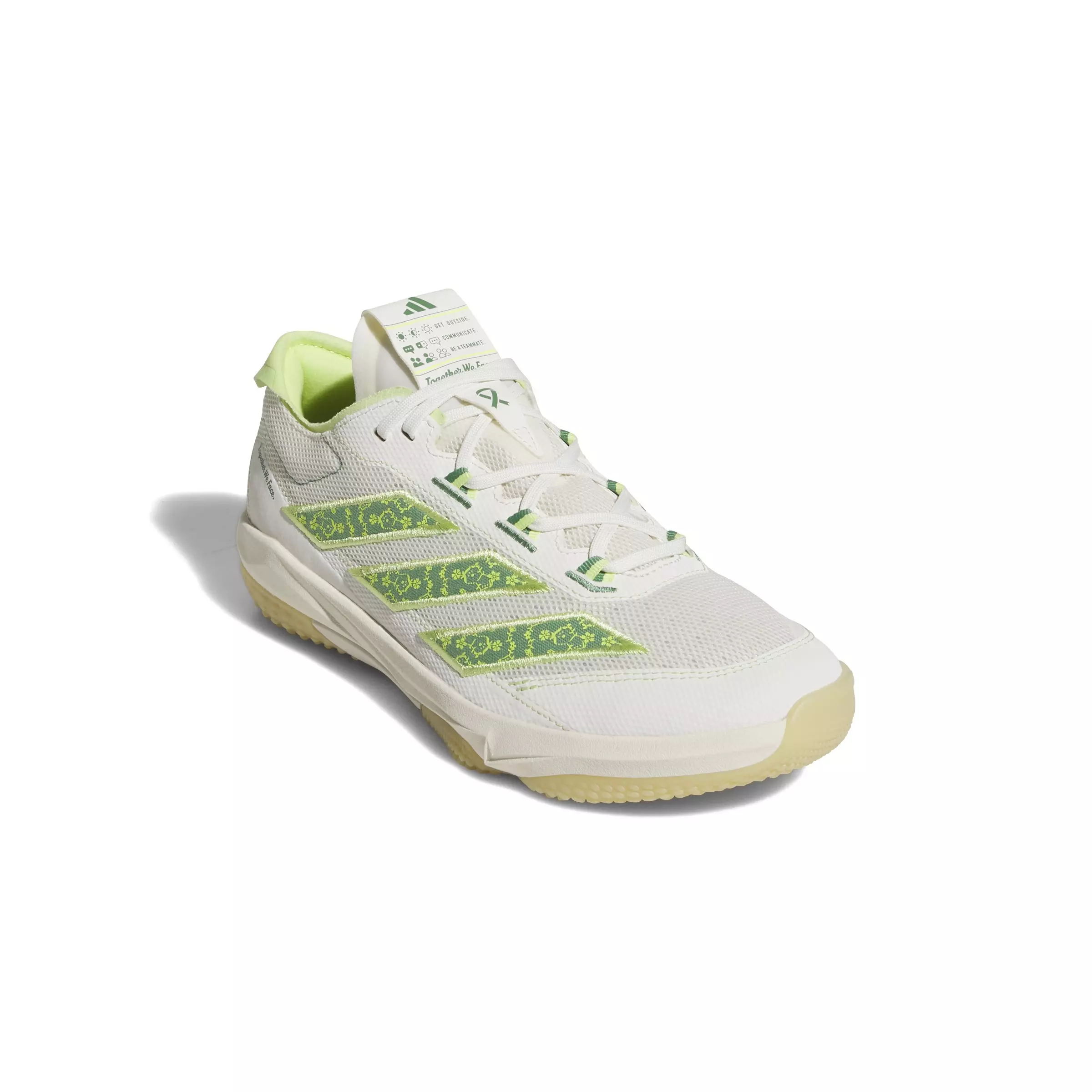 adidas Adizero Impact Turf "Off White/Preloved Green/Pulse Lime" Men's Baseball Shoe - OFF WHITE/GREEN/LIME