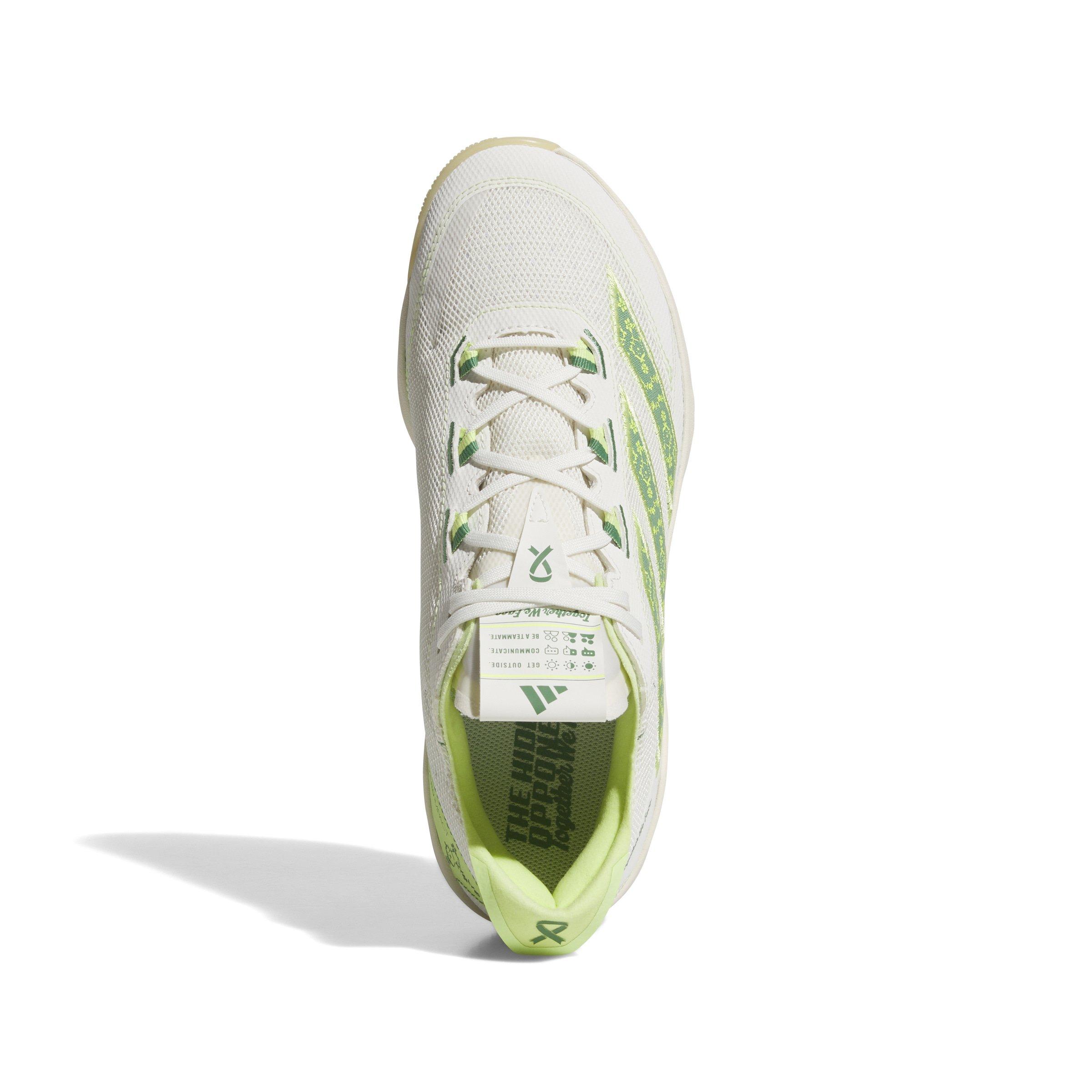 adidas Adizero Impact Turf "Off White/Preloved Green/Pulse Lime" Men's Baseball Shoe - OFF WHITE/GREEN/LIME Thumbnail View 5