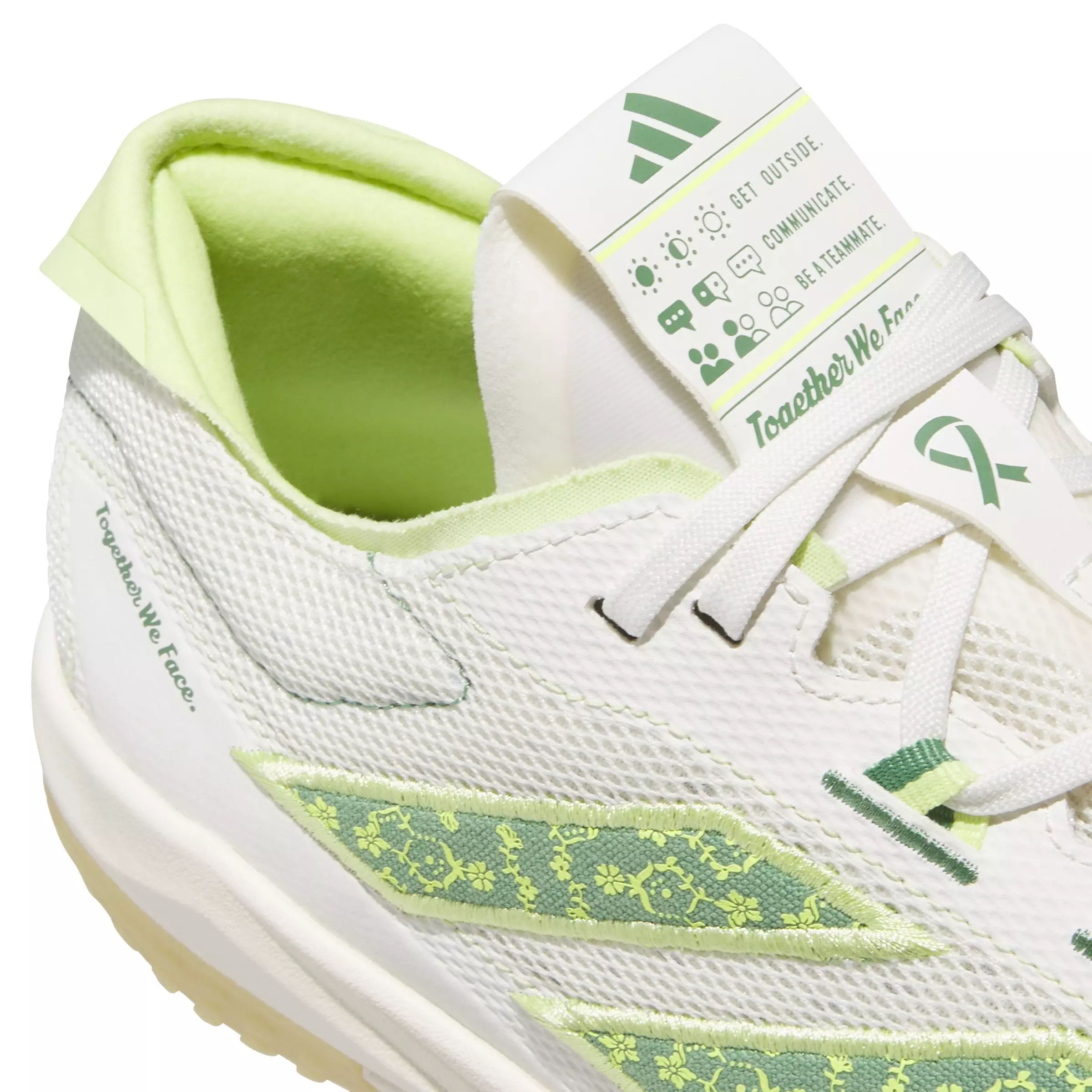 adidas Adizero Impact Turf "Off White/Preloved Green/Pulse Lime" Men's Baseball Shoe - OFF WHITE/GREEN/LIME