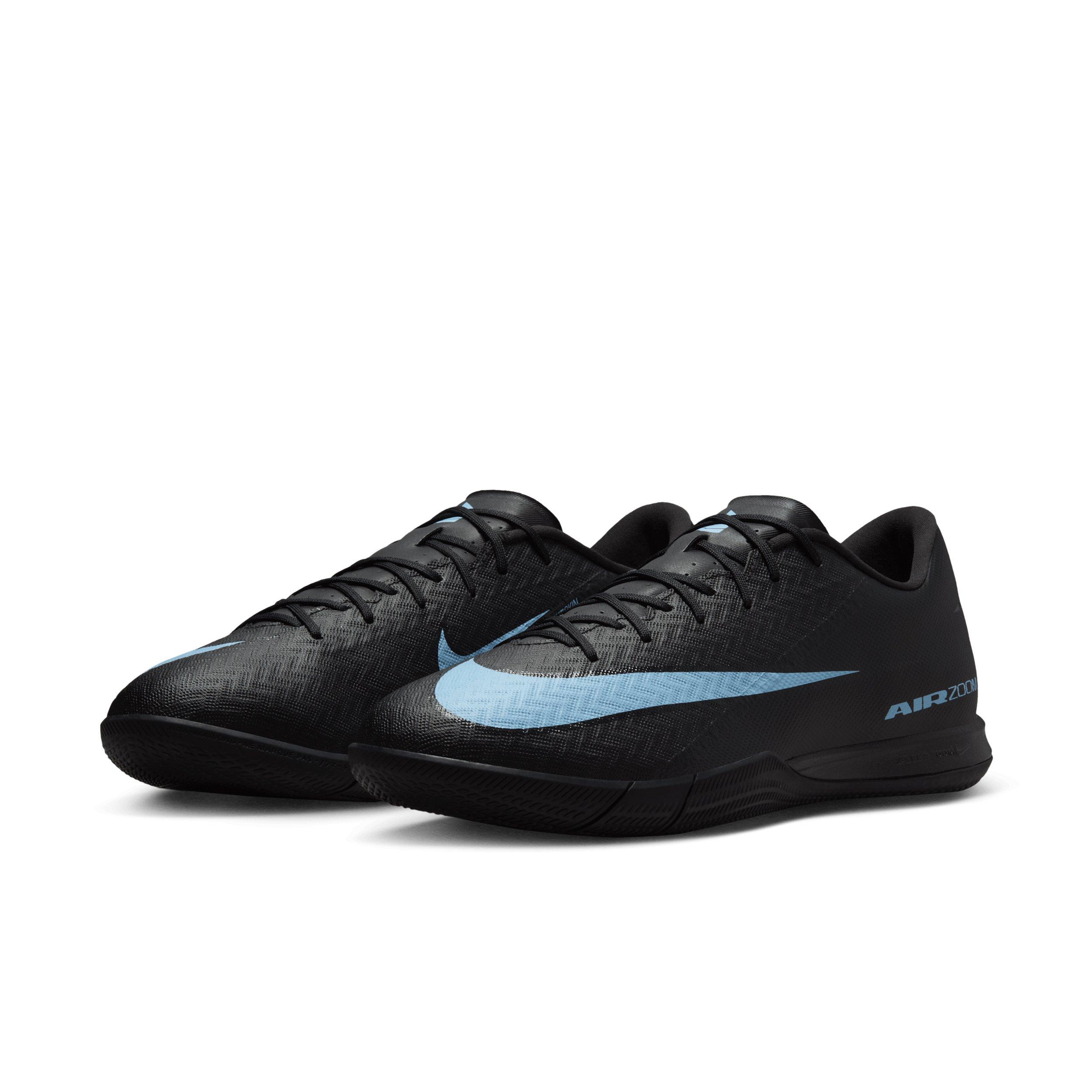 Nike Mercurial Vapor 16 Academy IC "Black/Ice Blue" Men's Soccer Shoe - BLACK/BLUE Thumbnail View 3