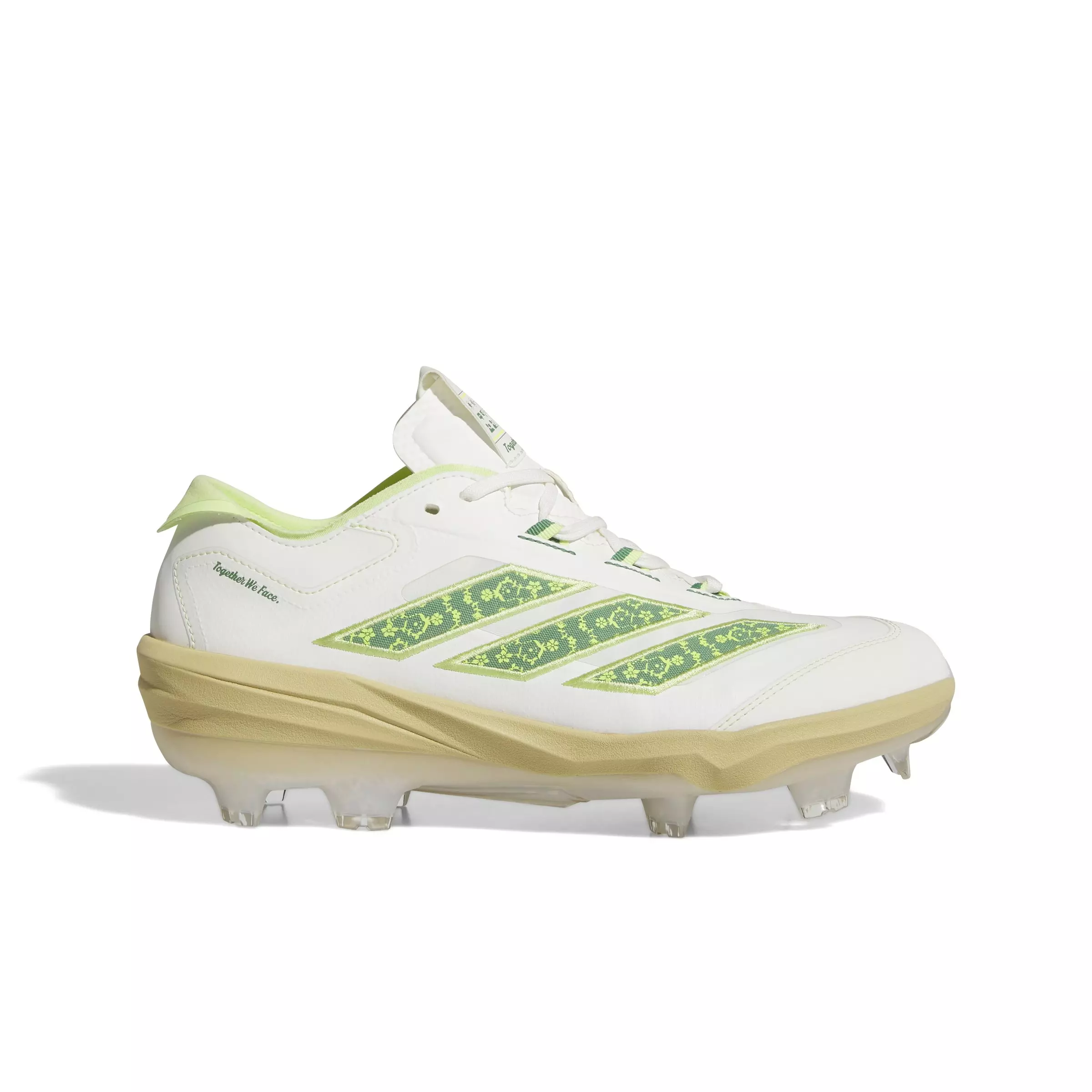 adidas Adizero Impact TPU "Off White/Preloved Green/Pulse Lime" Men's Baseball Cleat - WHITE/GREEN