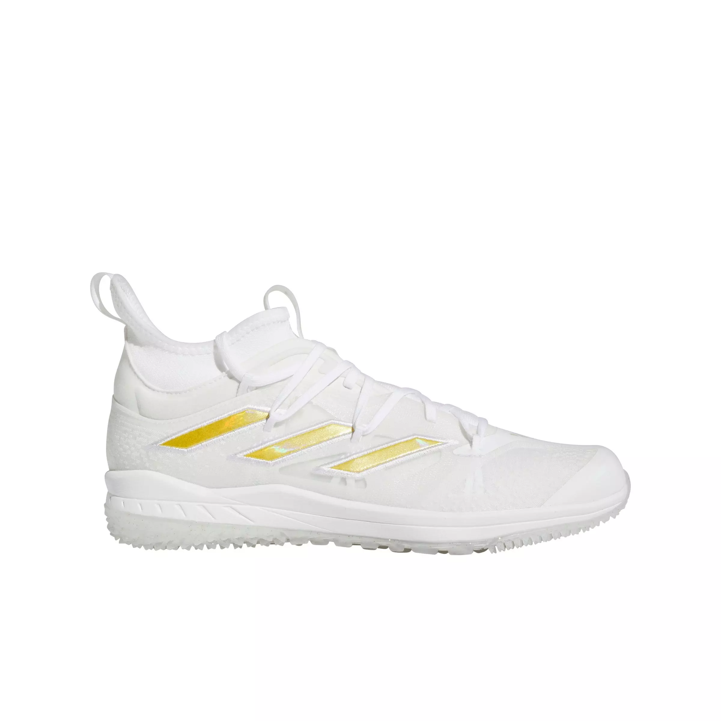 adidas adizero Afterburner 9 NWV Turf "Ftwr White/Gold Metallic/Ftwr White" Men's Baseball Shoe - WHITE/GOLD/WHITE
