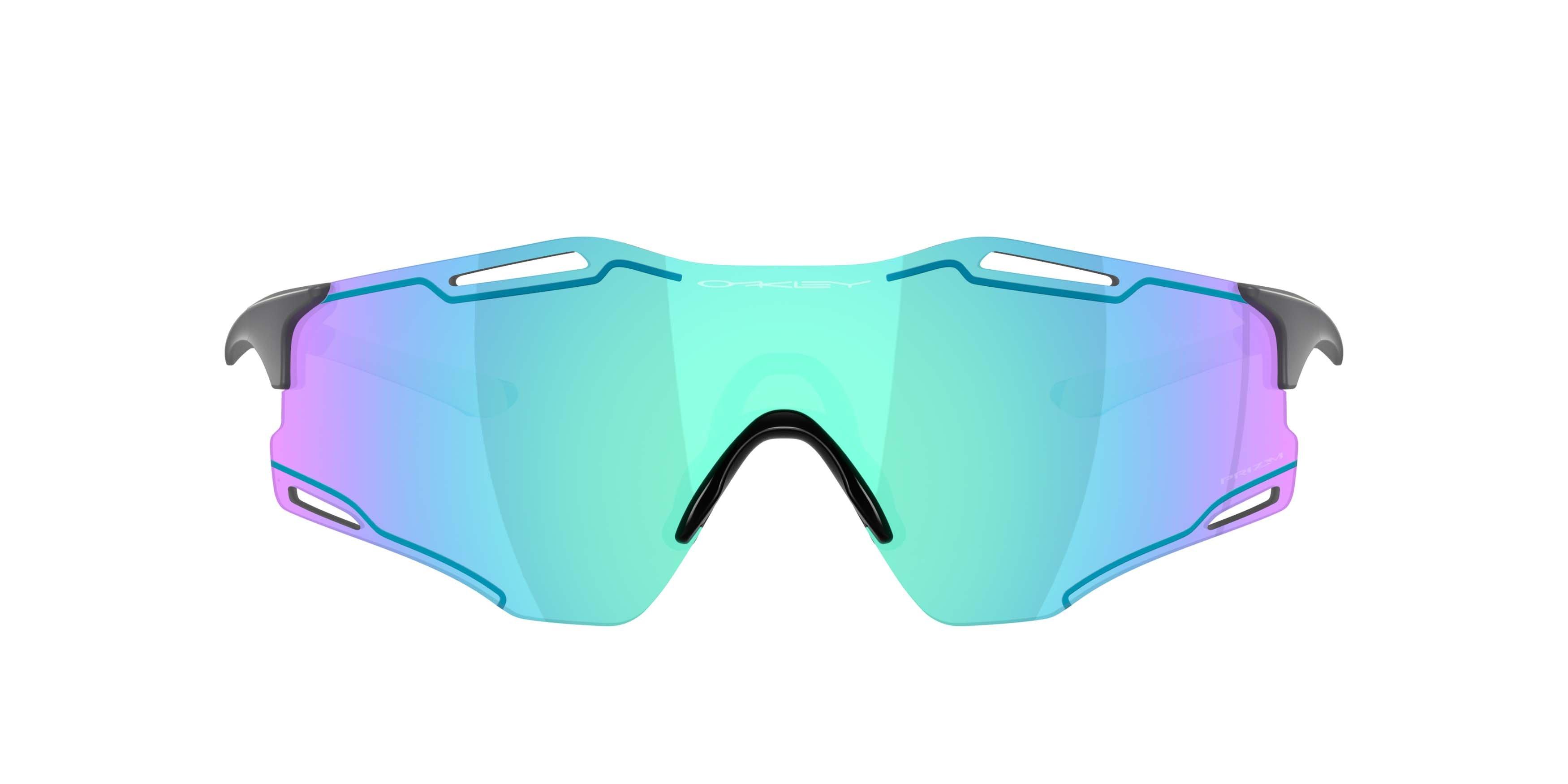 Oakley Cyber Zero Prizm Sapphire Sunglasses - Matte Carbon - GREY/BLUE
