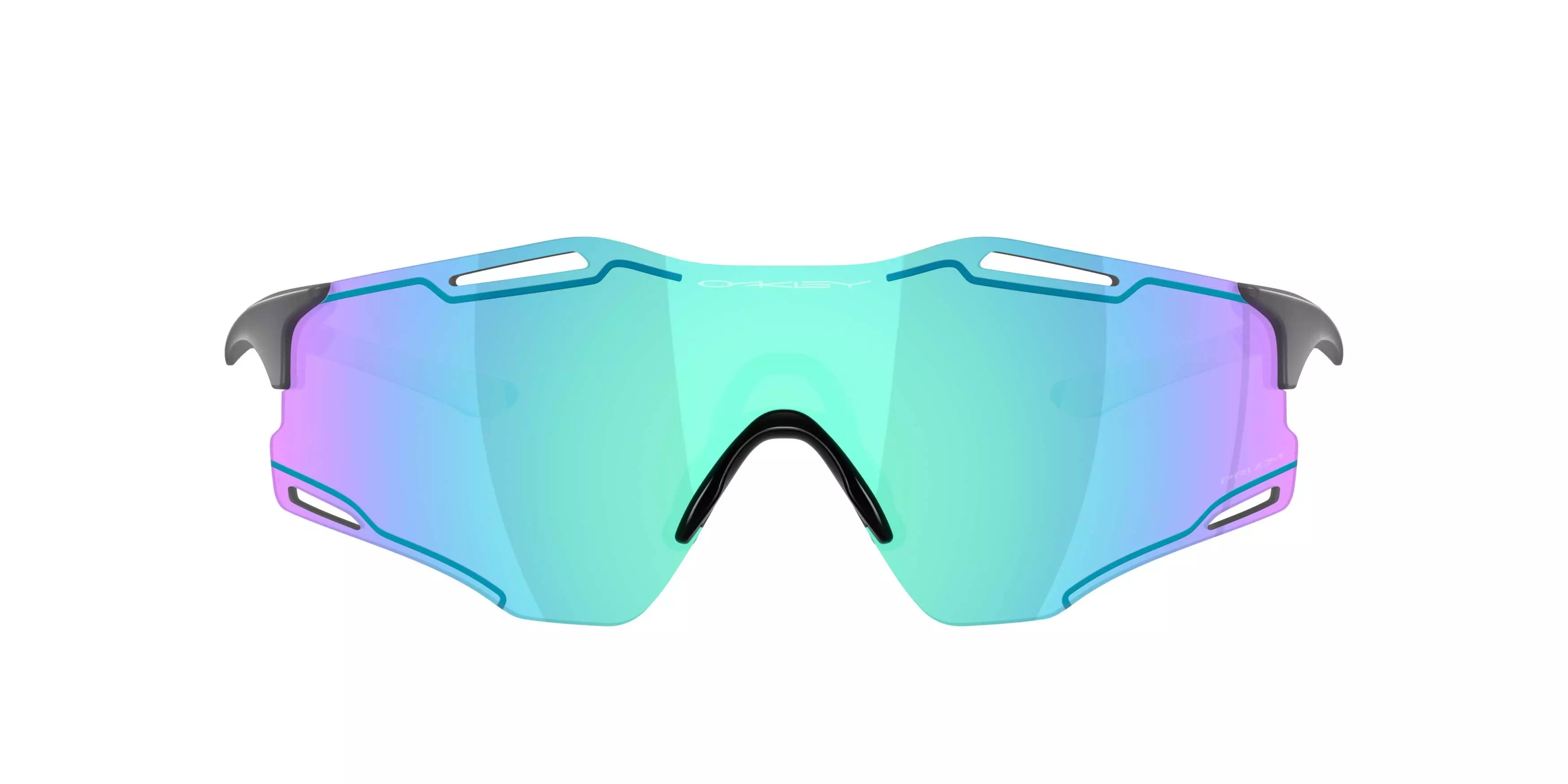 Oakley Cyber Zero Prizm Sapphire Sunglasses - Matte Carbon - GREY/BLUE