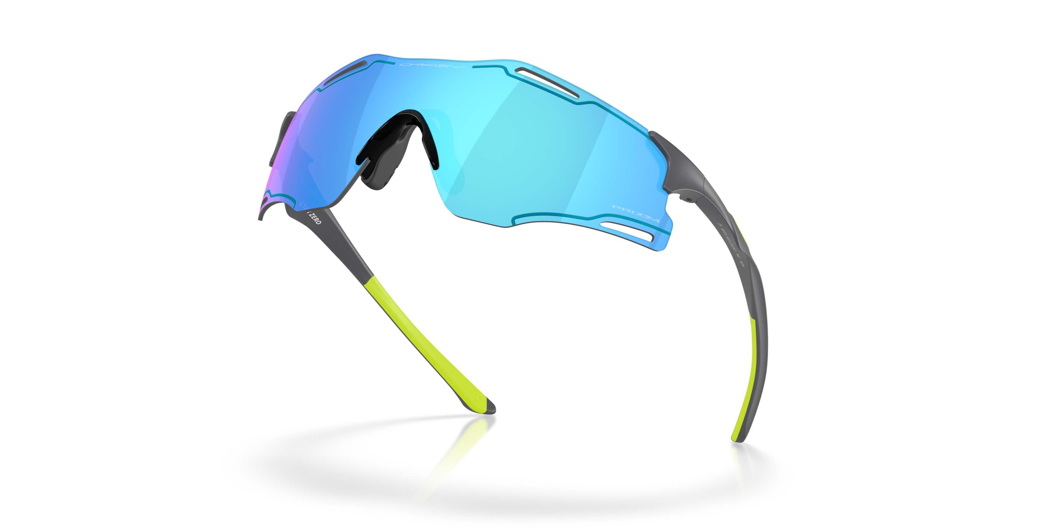 Oakley Cyber Zero Prizm Sapphire Sunglasses - Matte Carbon - GREY/BLUE