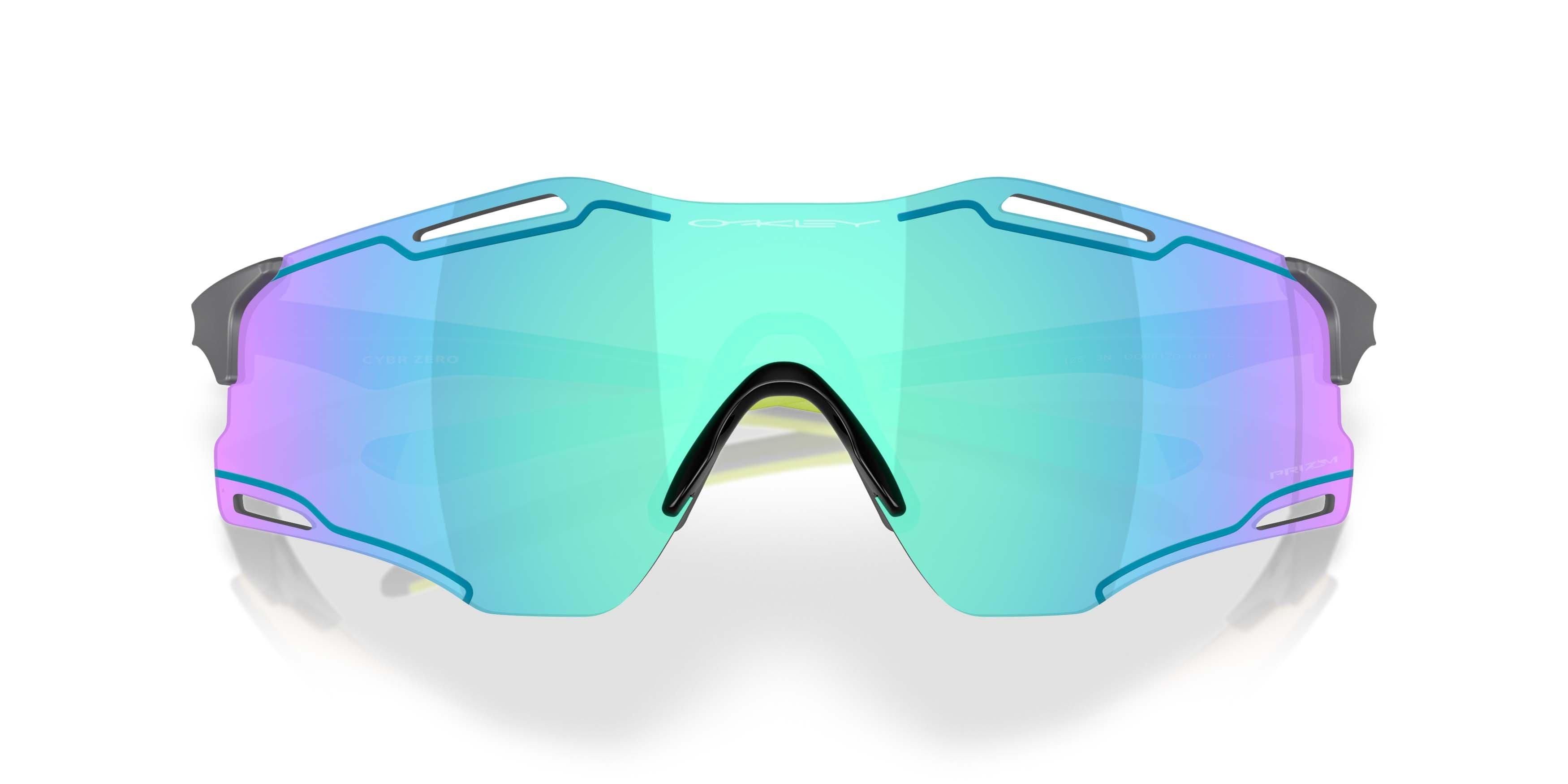 Oakley Cyber Zero Prizm Sapphire Sunglasses - Matte Carbon - GREY/BLUE