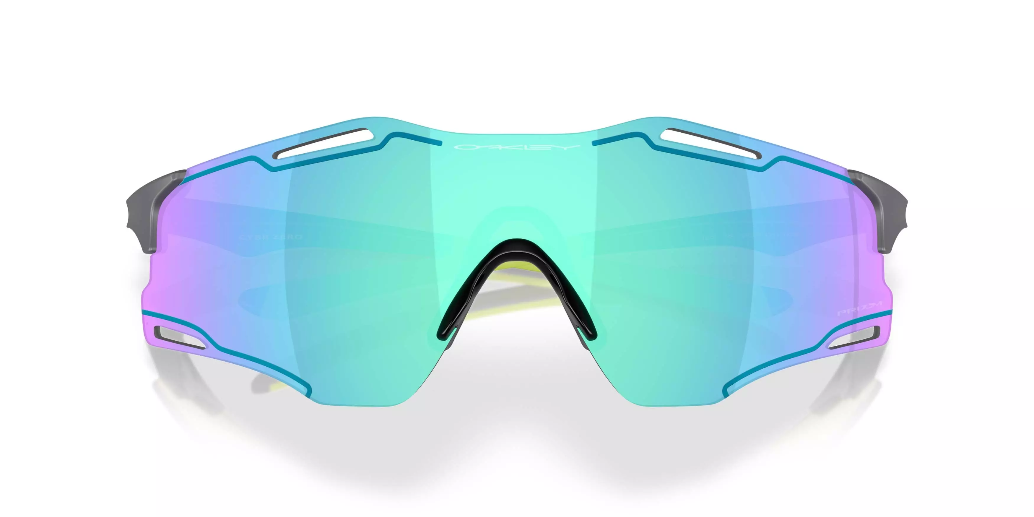 Oakley Cyber Zero Prizm Sapphire Sunglasses - Matte Carbon - GREY/BLUE