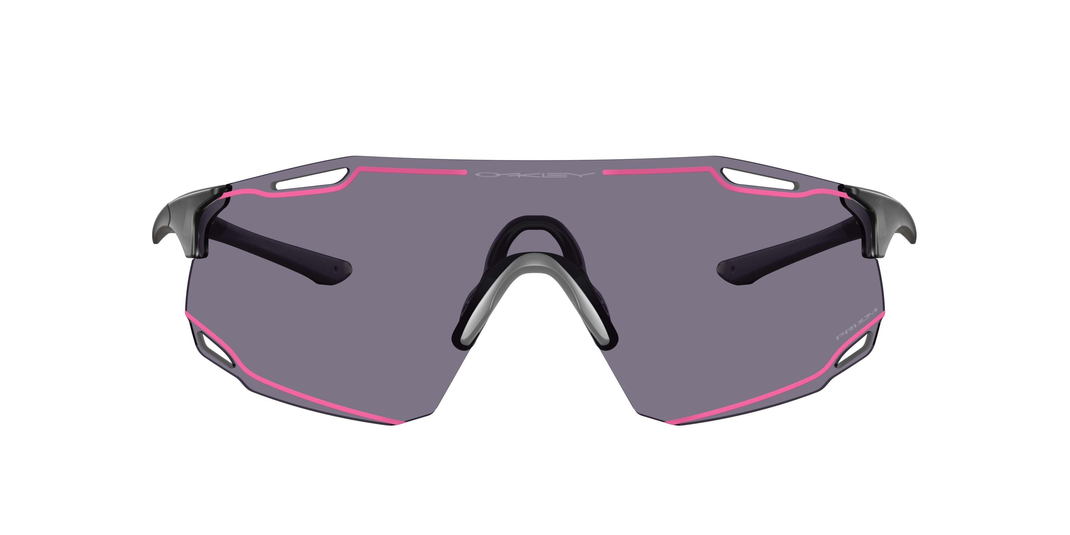 Oakley Cybr Dyno Smoke Prizm Grey Sunglasses - Matte Grey - GREY/PINK