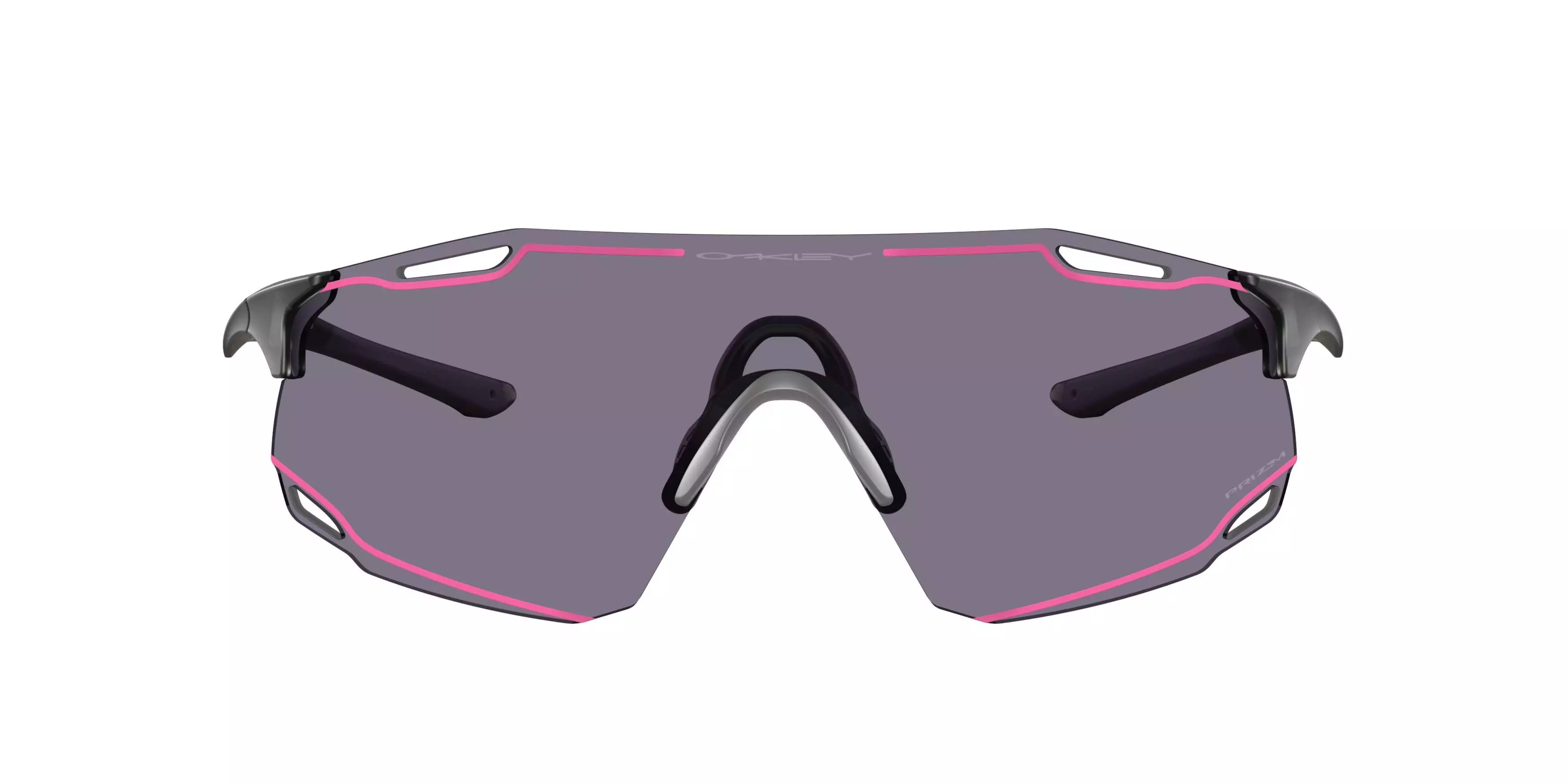 Oakley Cybr Dyno Smoke Prizm Grey Sunglasses - Matte Grey - GREY/PINK