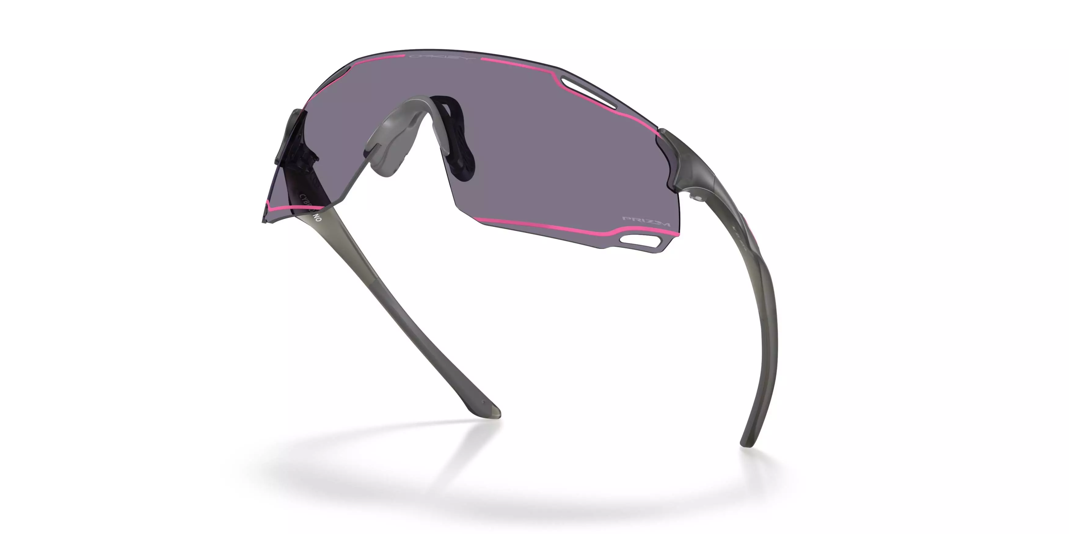 Oakley Cybr Dyno Smoke Prizm Grey Sunglasses - Matte Grey - GREY/PINK