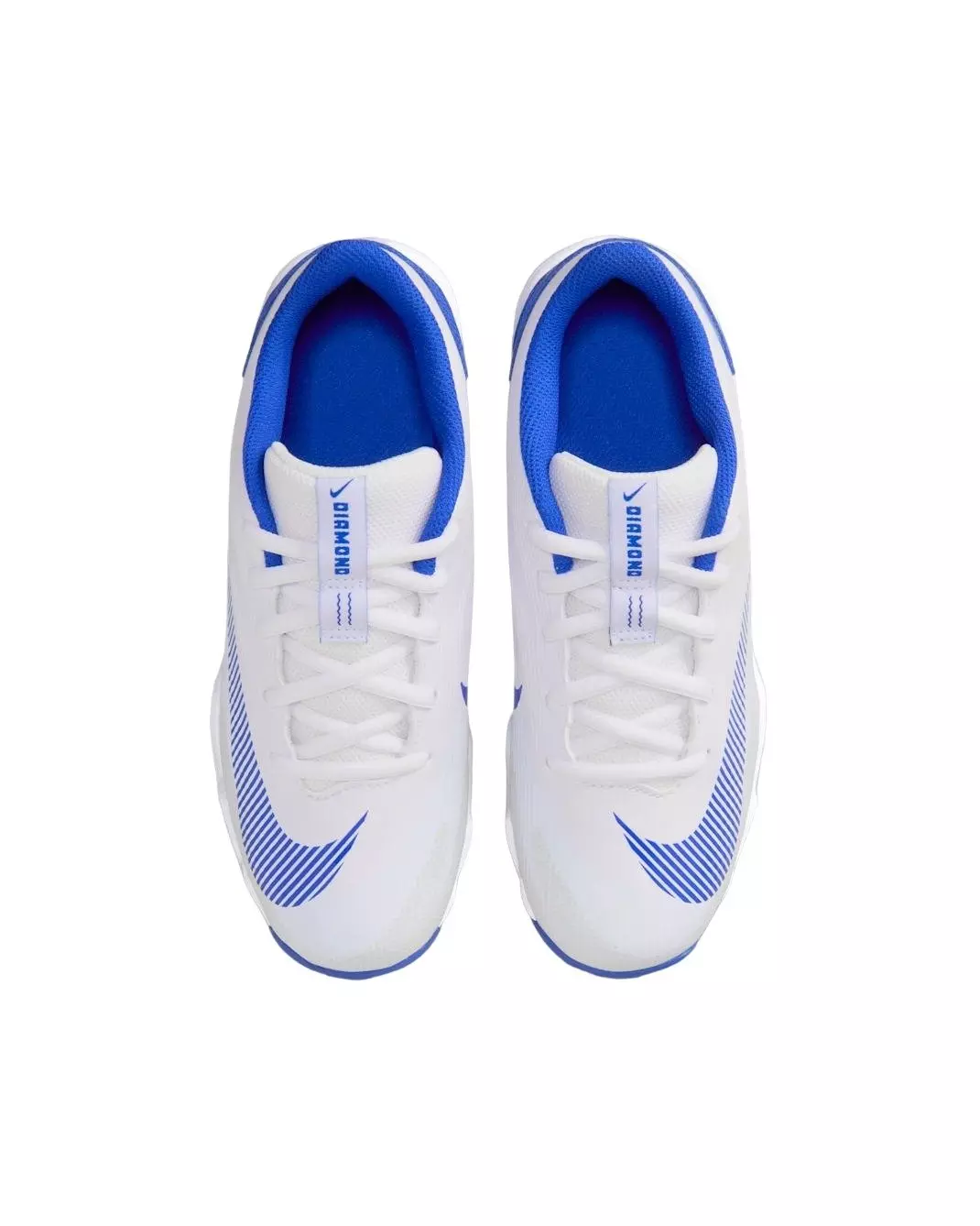 Nike Diamond Clutch "White/Old Royal/Phantom/Hyper Royal" Grade School Boys' Baseball Cleat - WHITE/ROYAL