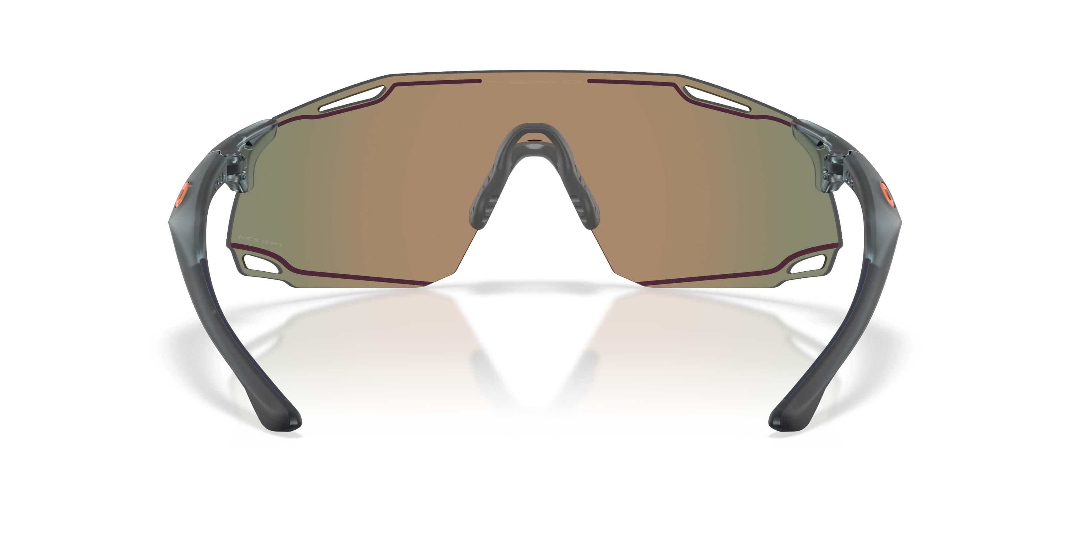 Oakley Cybr Dyno Prizm Ruby Sunglasses - Matte Crystal Black - BLACK/RED