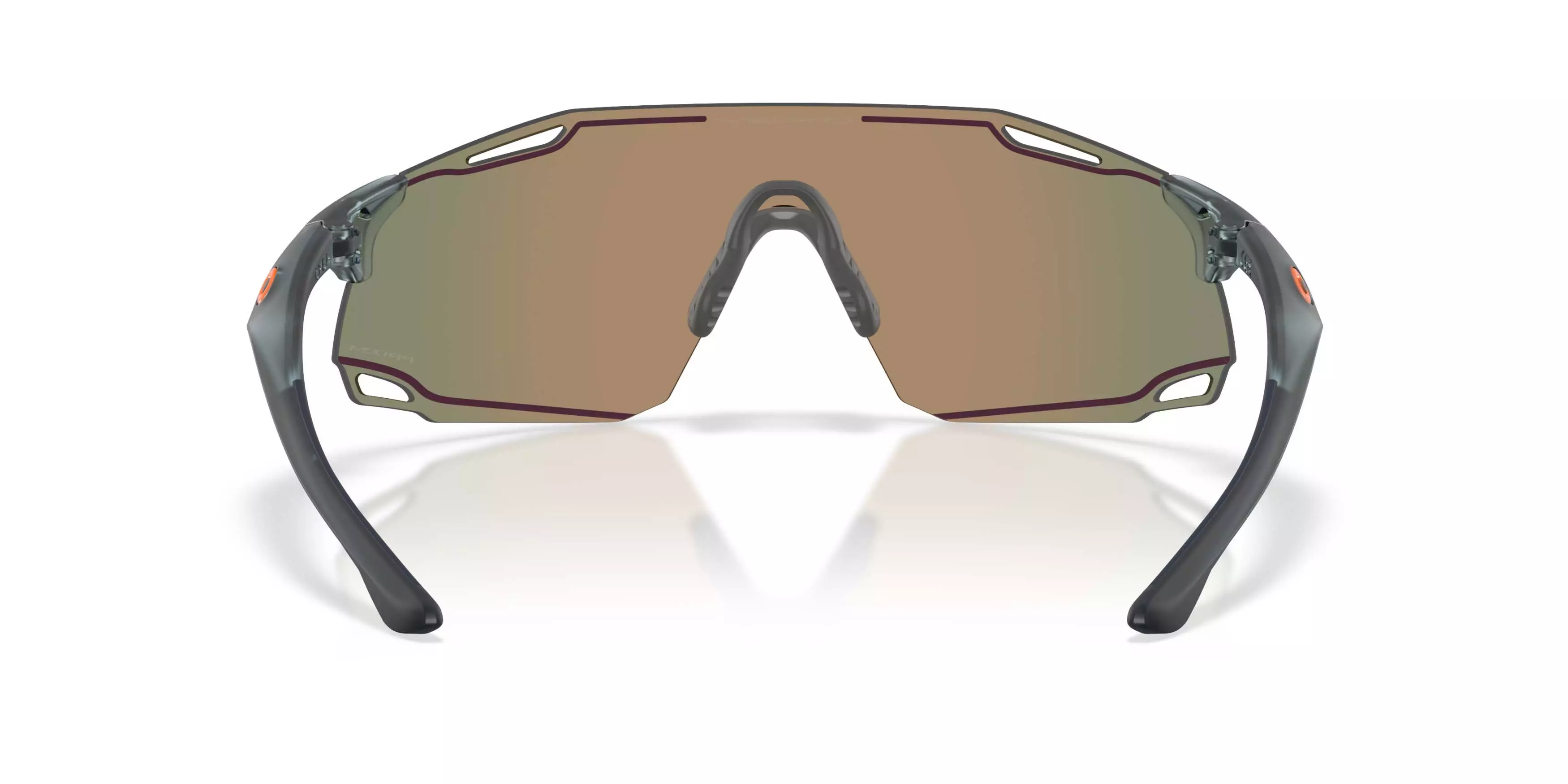 Oakley Cybr Dyno Prizm Ruby Sunglasses - Matte Crystal Black - BLACK/RED