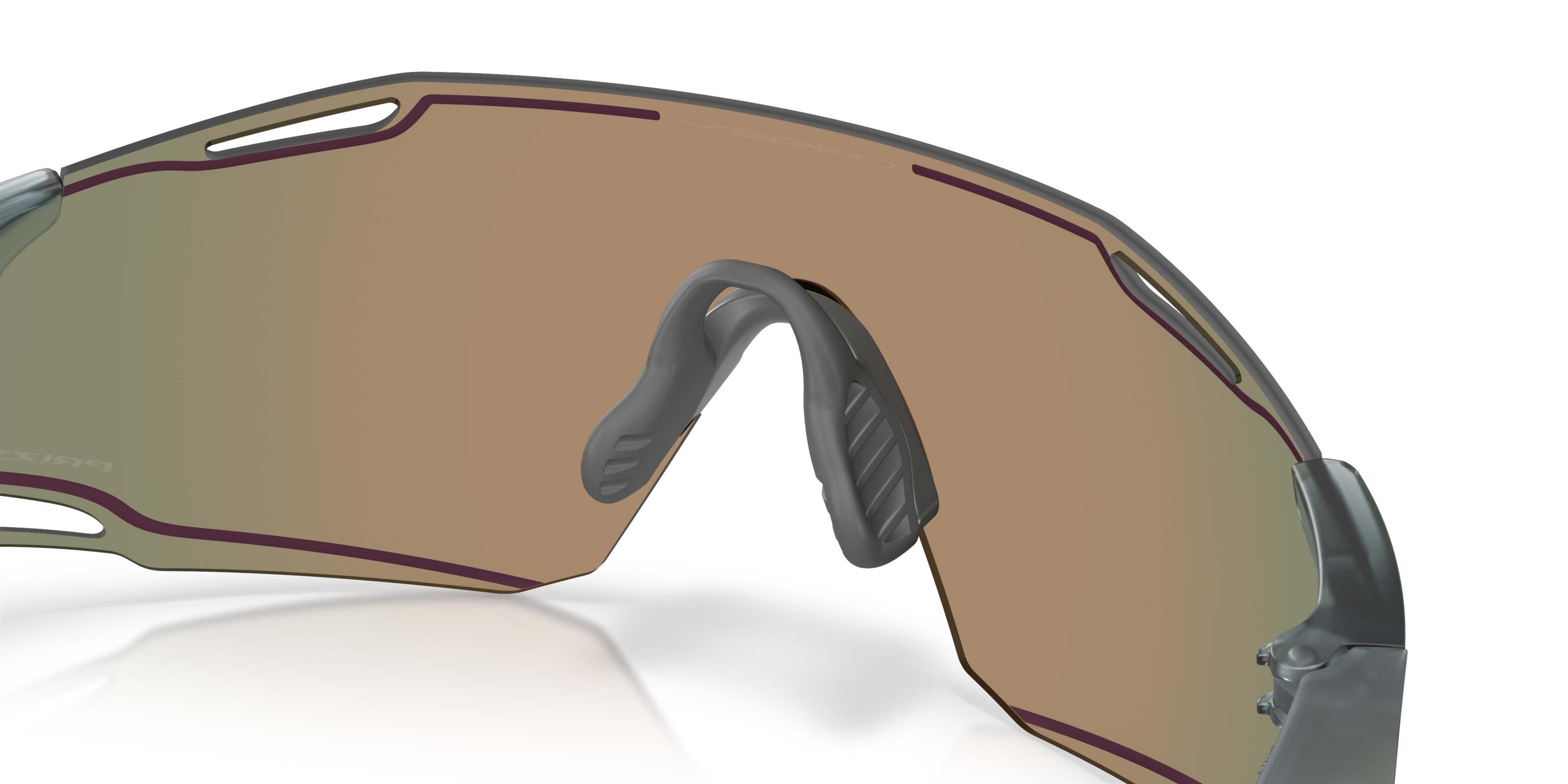 Oakley Cybr Dyno Prizm Ruby Sunglasses - Matte Crystal Black - BLACK/RED