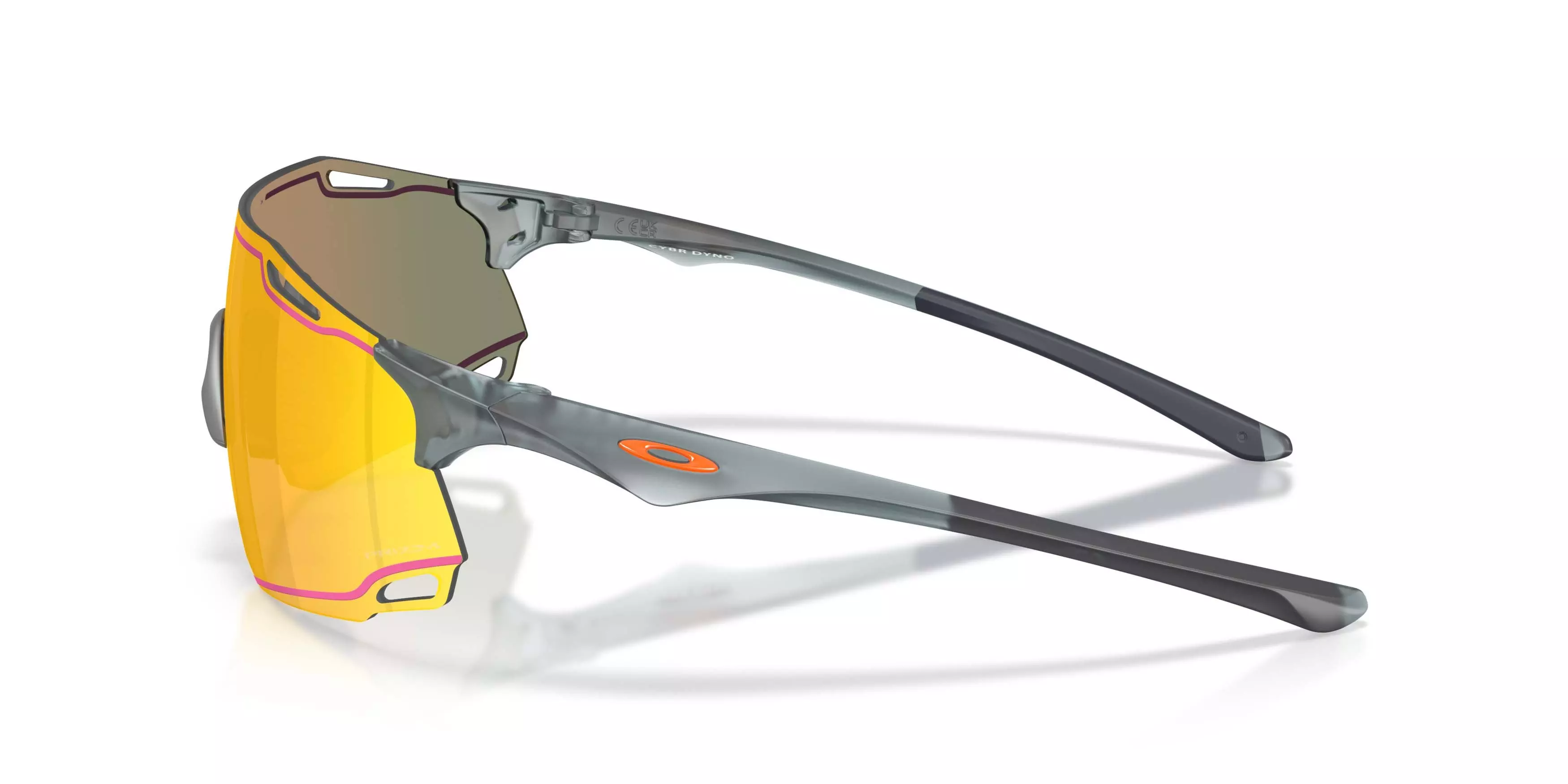 Oakley Cybr Dyno Prizm Ruby Sunglasses - Matte Crystal Black - BLACK/RED