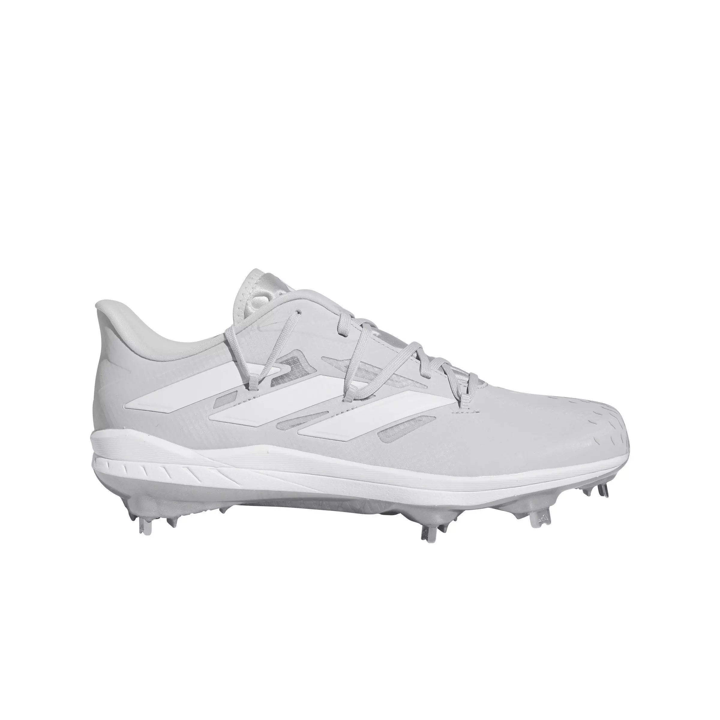 adidas adizero Afterburner 9 "Team Light Grey/Ftwr White/Silver Metallic" Men's Baseball Cleat - LT GREY/WHITE/SILVER