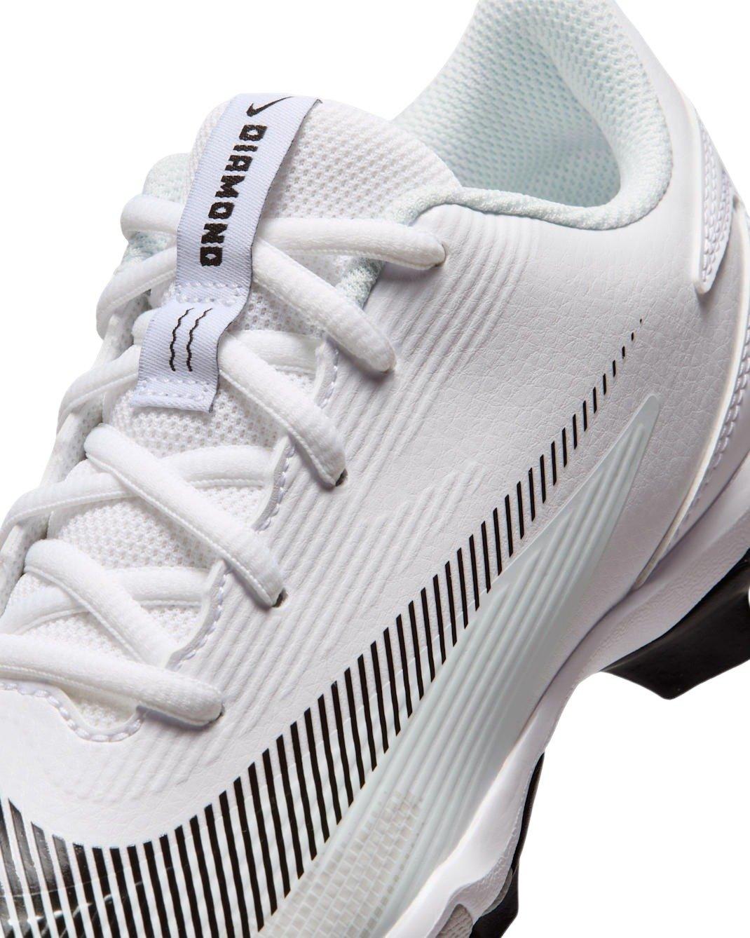 Nike Diamond Clutch "White/Photon Dust/Black" Grade School Boys' Baseball Cleat - WHITE/GREY/BLACK Thumbnail View 6
