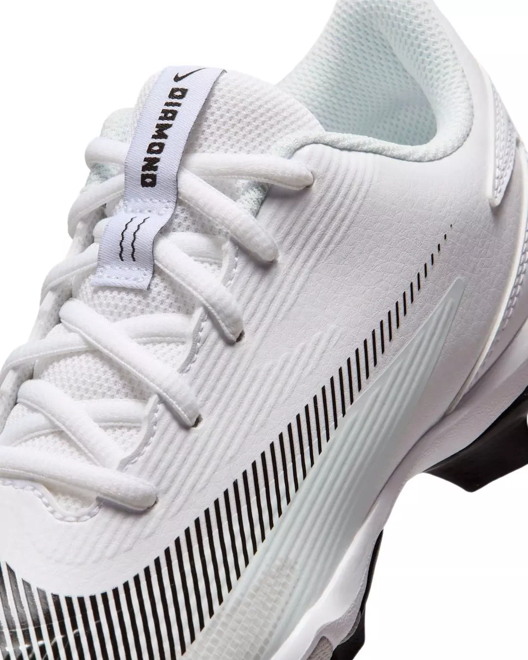 Nike Diamond Clutch "White/Photon Dust/Black" Grade School Boys' Baseball Cleat - WHITE/GREY/BLACK