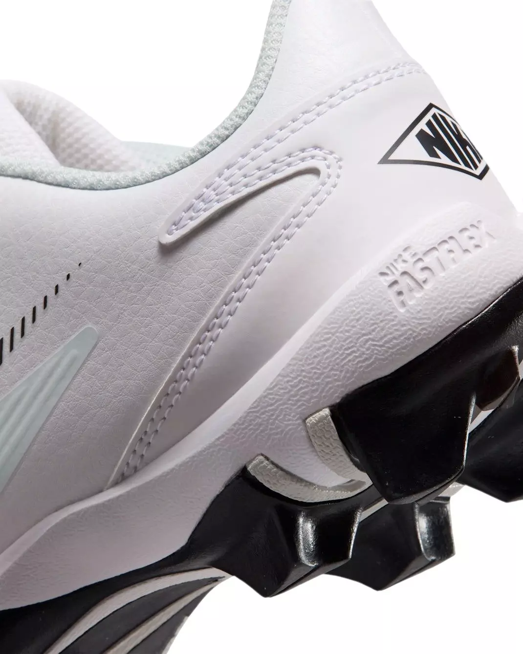 Nike Diamond Clutch "White/Photon Dust/Black" Grade School Boys' Baseball Cleat - WHITE/GREY/BLACK