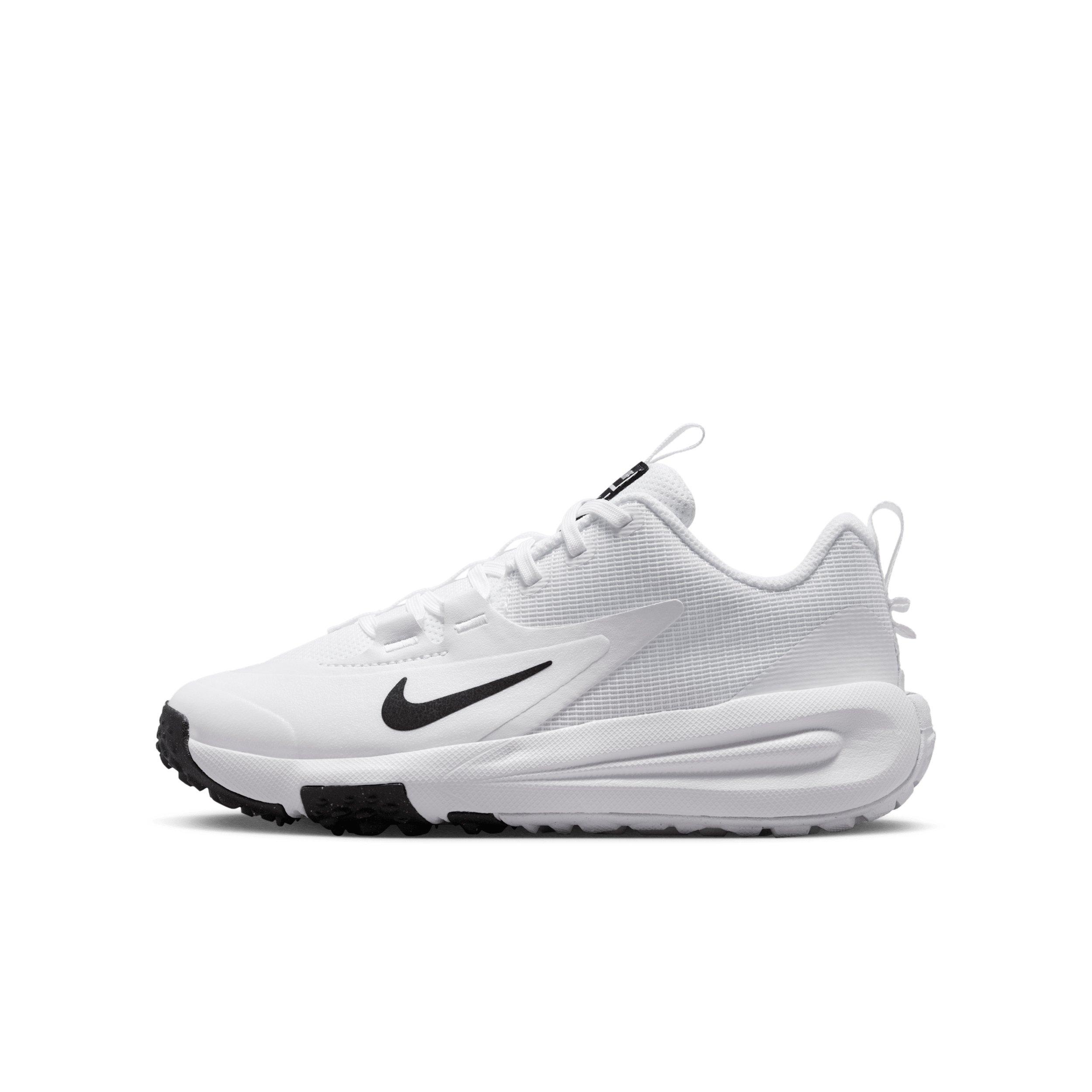 Nike Cross Turf Grade School Boys' "White/Black" Baseball Shoe