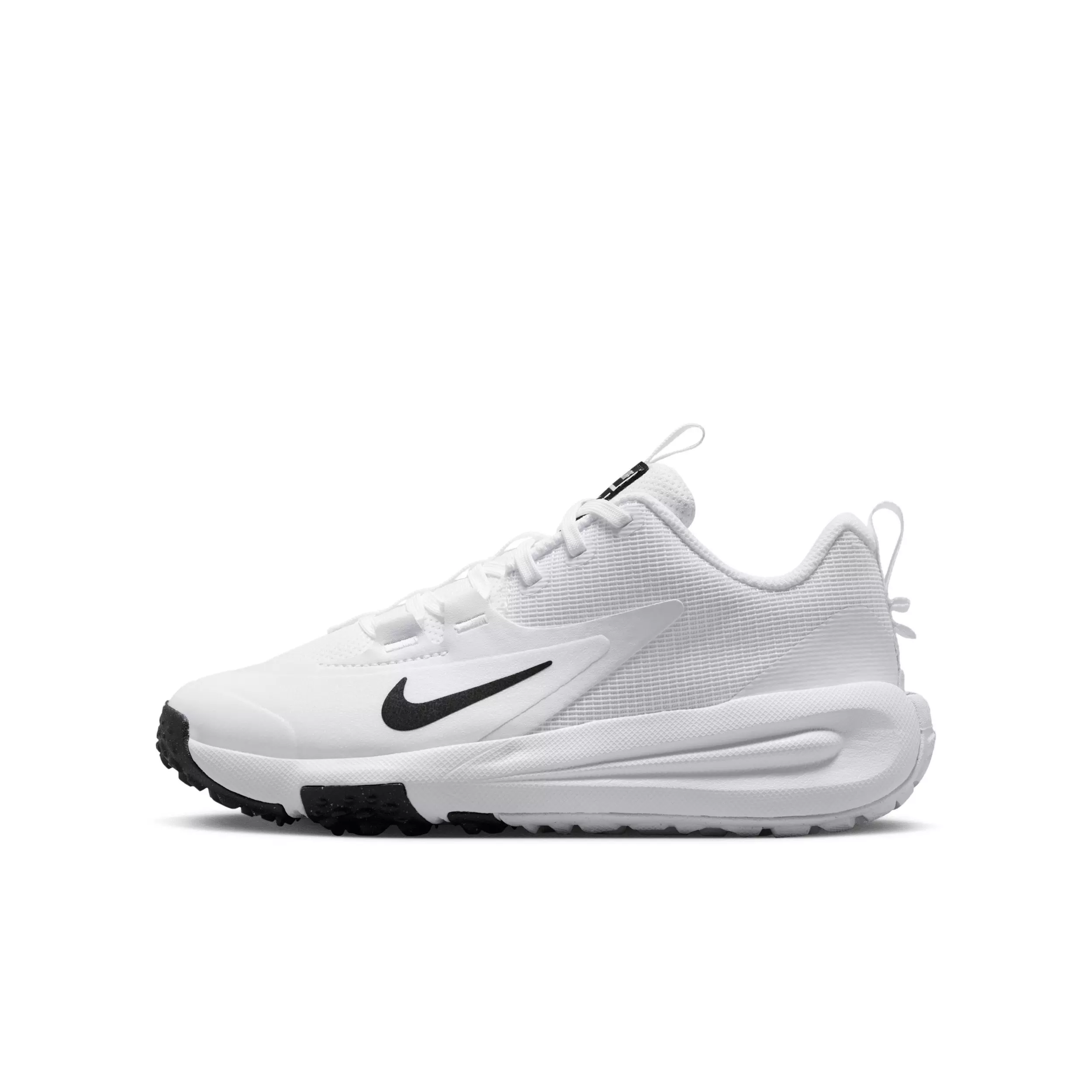 Nike Cross Turf "White/Black" Grade School Boys' Baseball Shoe - WHITE/BLACK