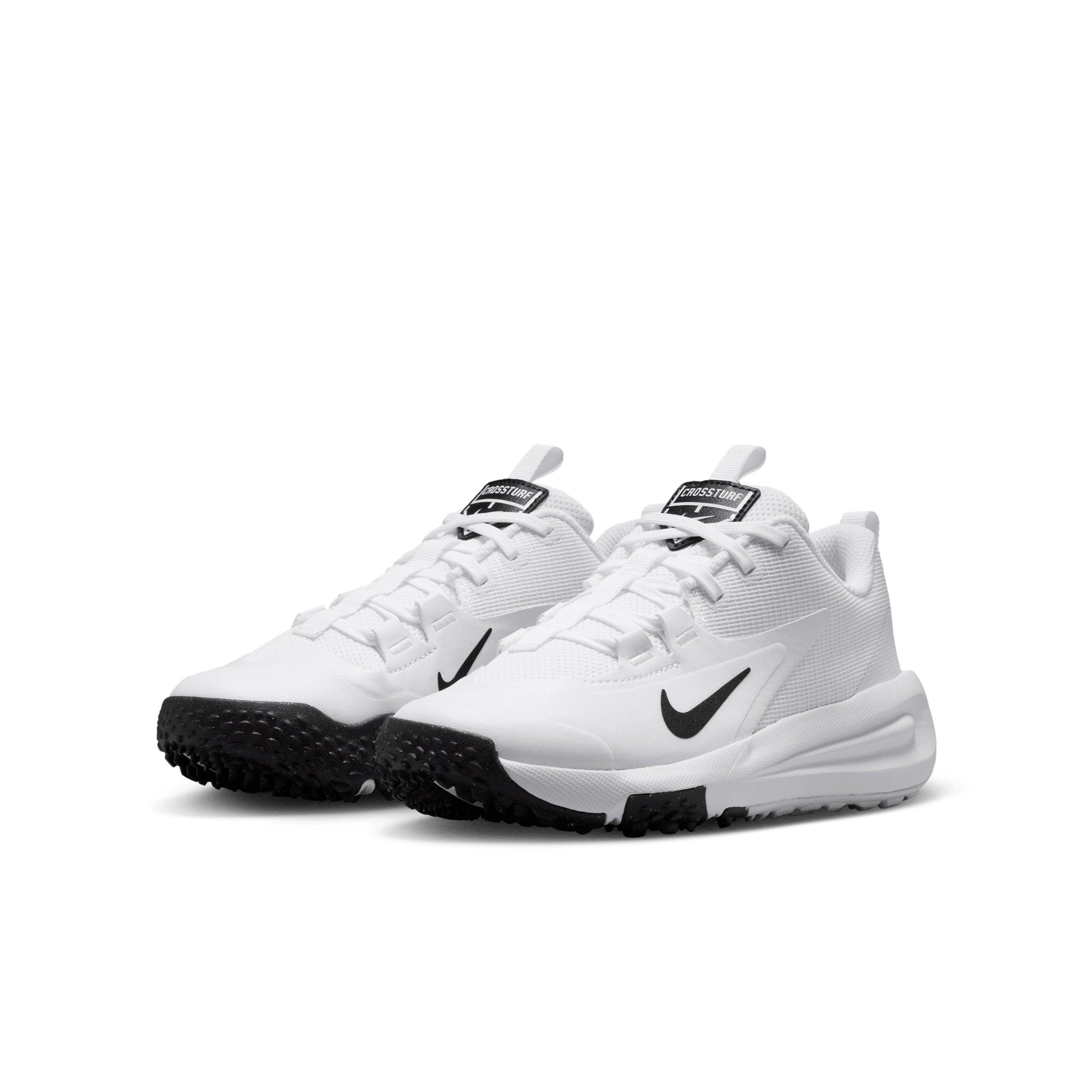 Nike Cross Turf Grade School Boys' "White/Black" Baseball Shoe
