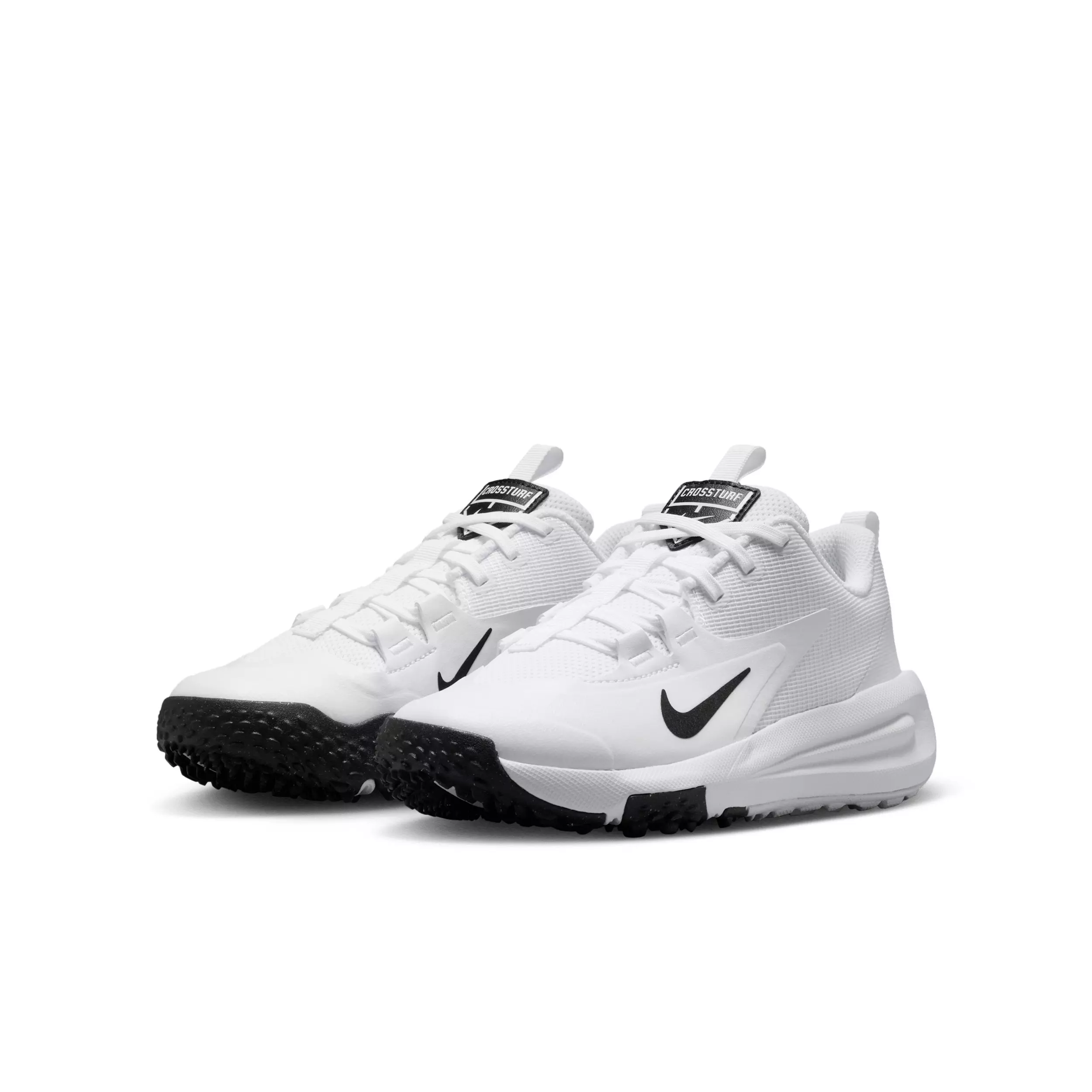 Nike Cross Turf "White/Black" Grade School Boys' Baseball Shoe - WHITE/BLACK