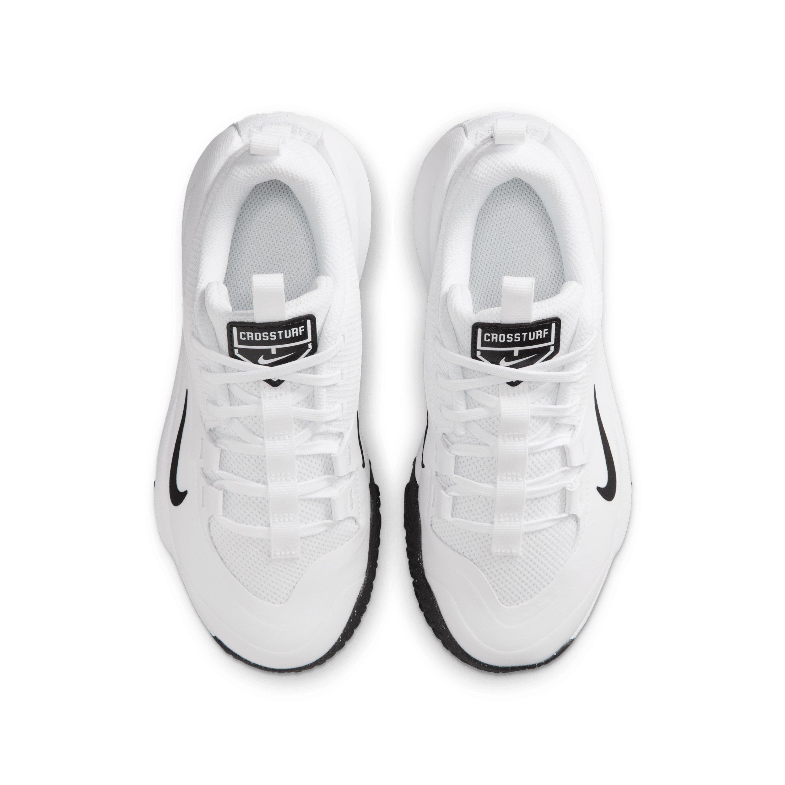 Nike Cross Turf Grade School Boys' "White/Black" Baseball Shoe