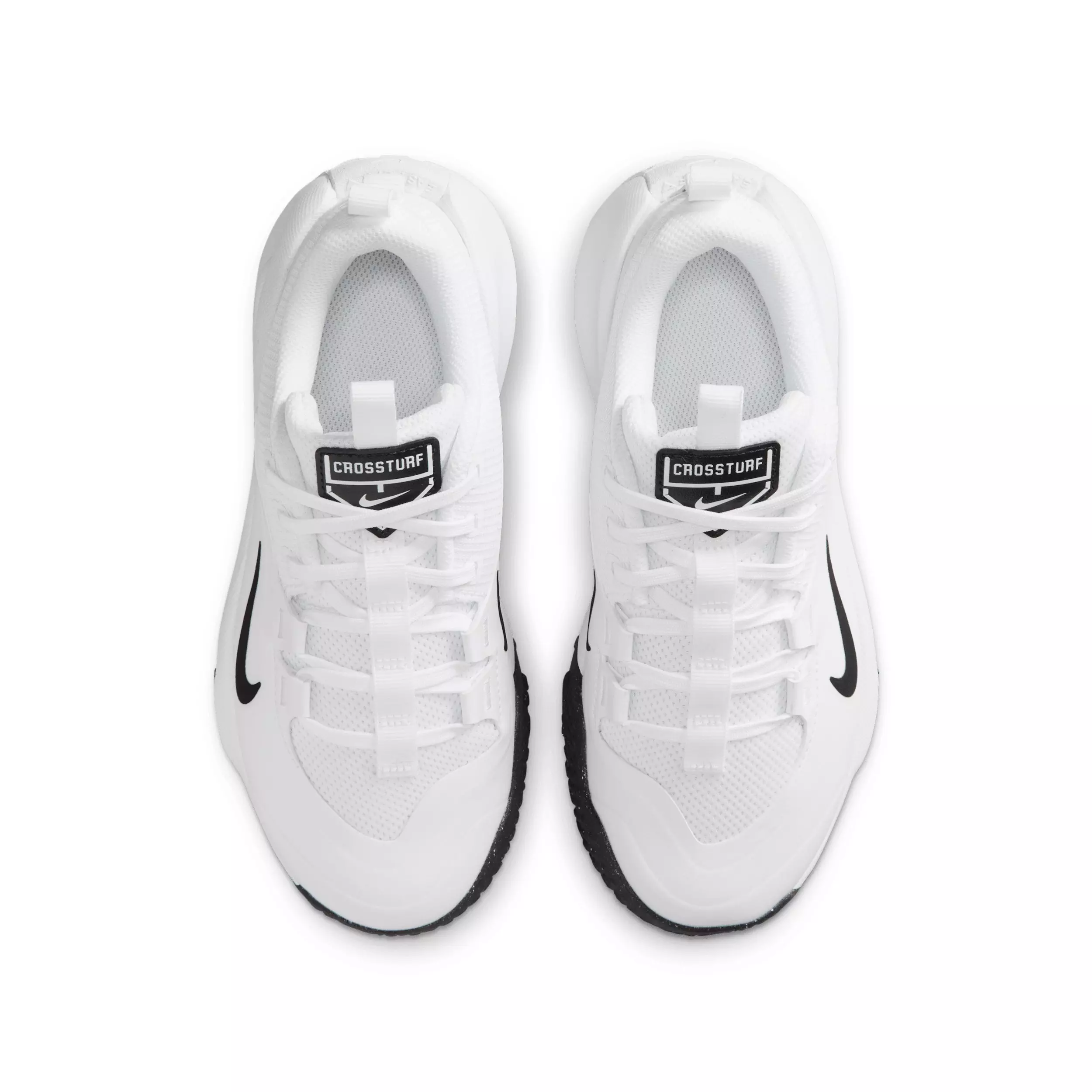 Nike Cross Turf "White/Black" Grade School Boys' Baseball Shoe - WHITE/BLACK
