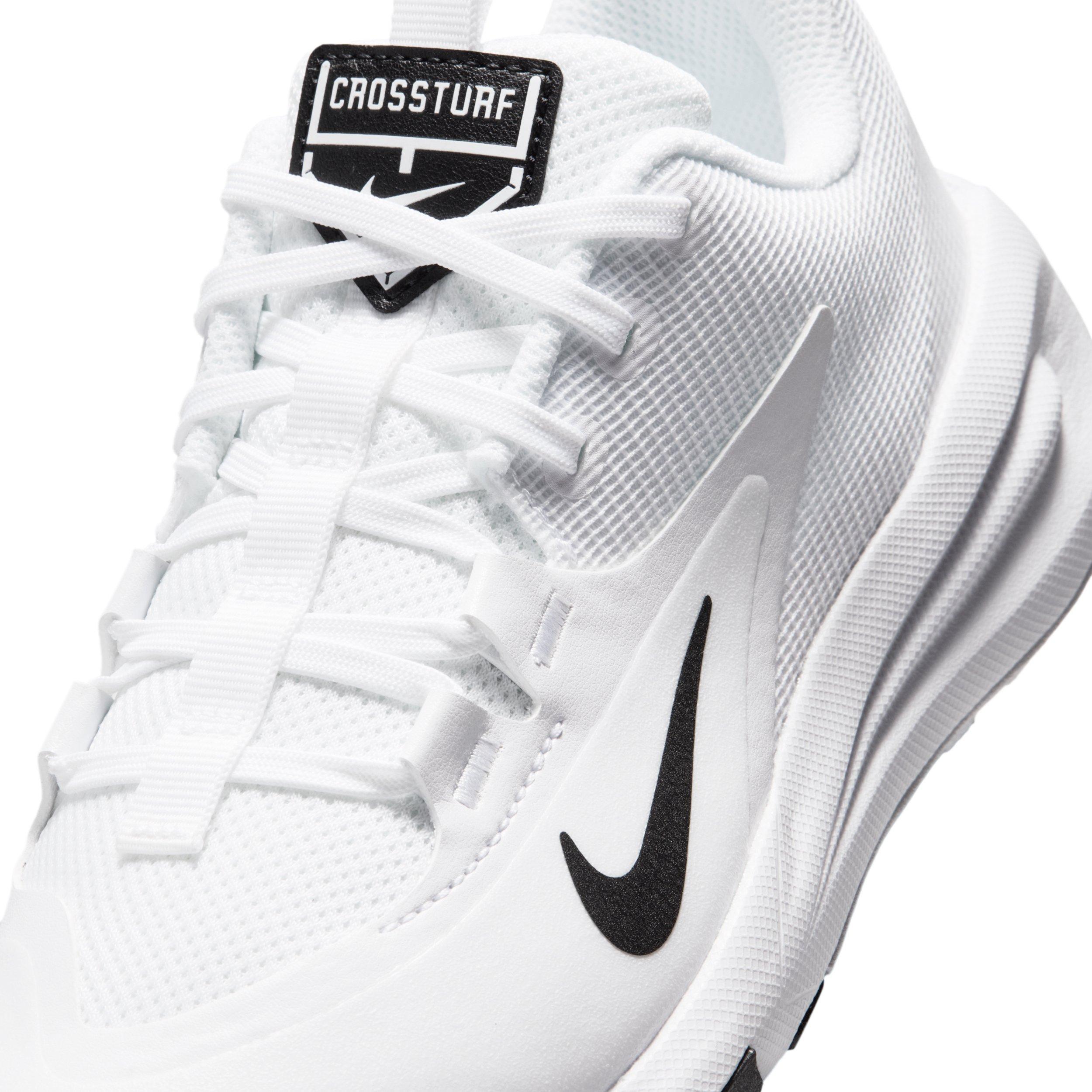 Nike Cross Turf Grade School Boys' "White/Black" Baseball Shoe