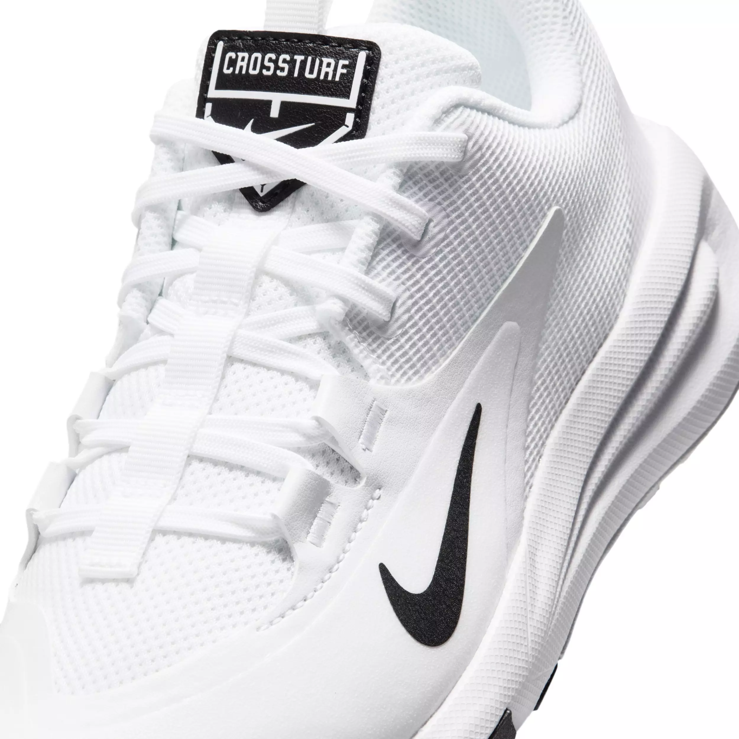 Nike Cross Turf "White/Black" Grade School Boys' Baseball Shoe - WHITE/BLACK