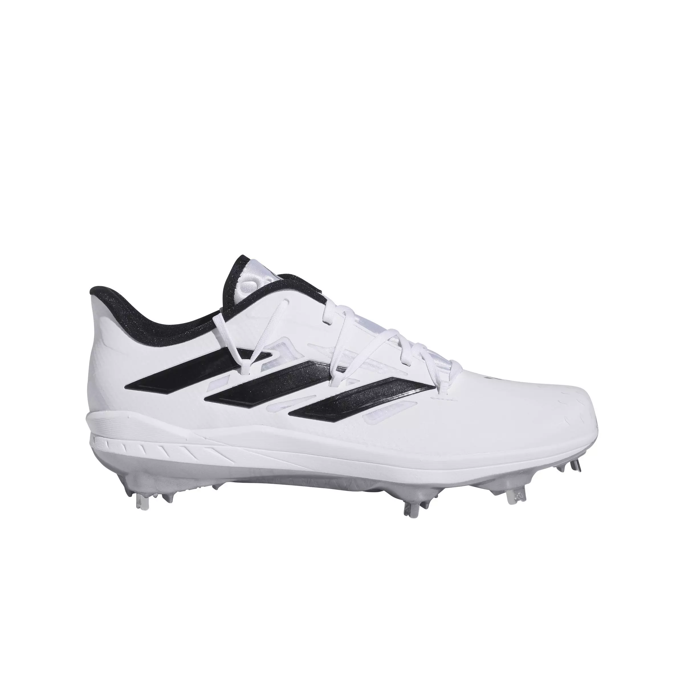 adidas adizero Afterburner 9 "Ftwr White/Core Black/Silver Metallic" Men's Baseball Cleat - WHITE/BLACK/SILVER