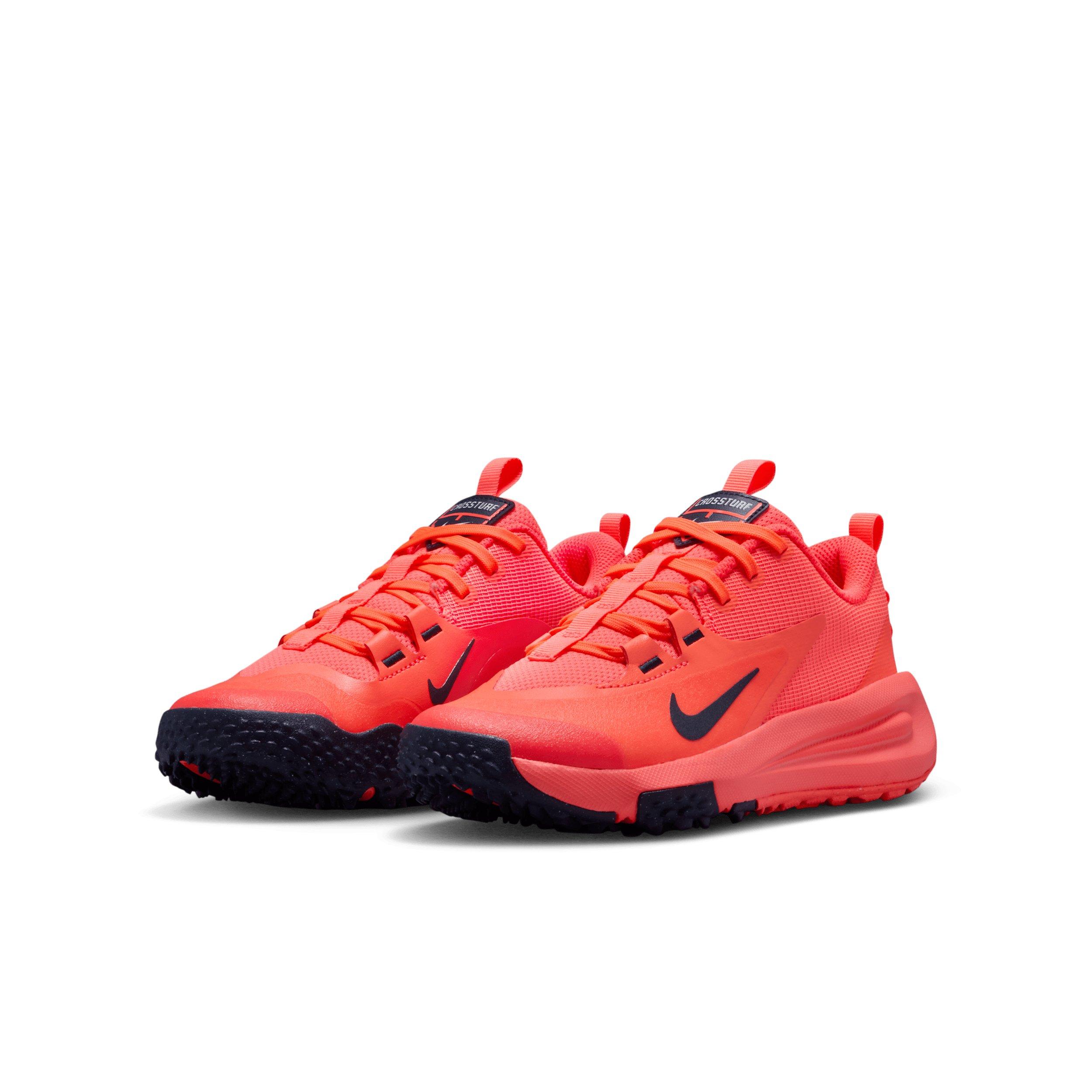Nike Cross Turf "Hot Lava/White/Obsidian" Grade School Boys' Baseball Shoe - LAVA/WHITE/OBSIDIAN Thumbnail View 3