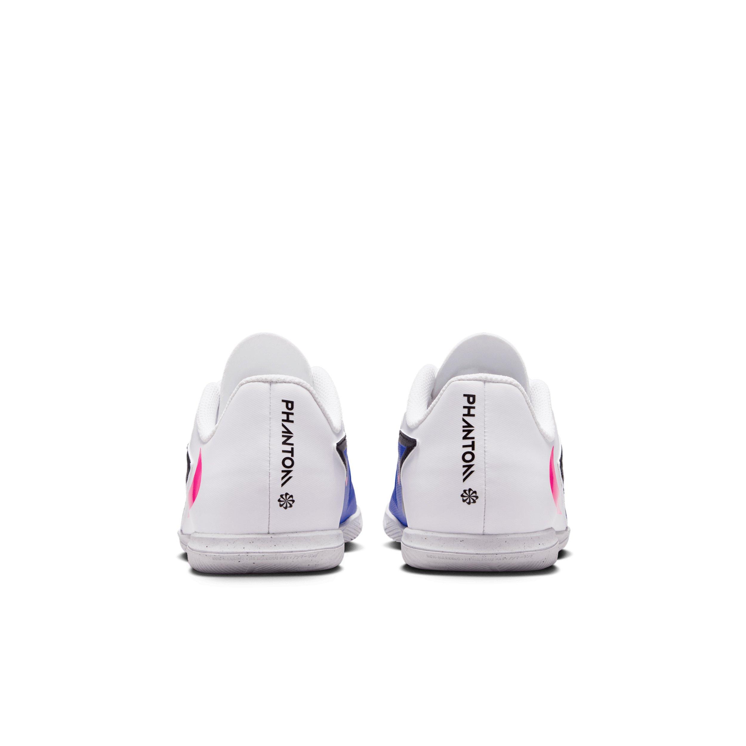 Nike Jr. Phantom 6 Low Club IC "Racer Blue/White/Pink Blast" Grade School Kids' Soccer Shoe - BLUE/WHITE/PINK Thumbnail View 5