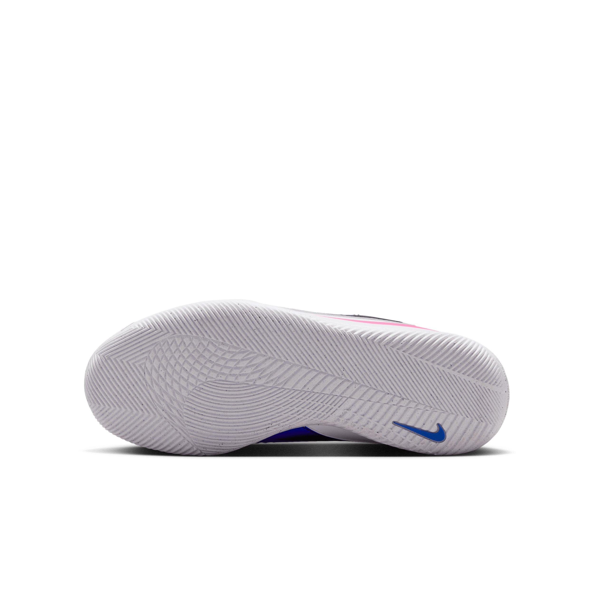 Nike Jr. Phantom 6 Low Club IC "Racer Blue/White/Pink Blast" Grade School Kids' Soccer Shoe - BLUE/WHITE/PINK Thumbnail View 6