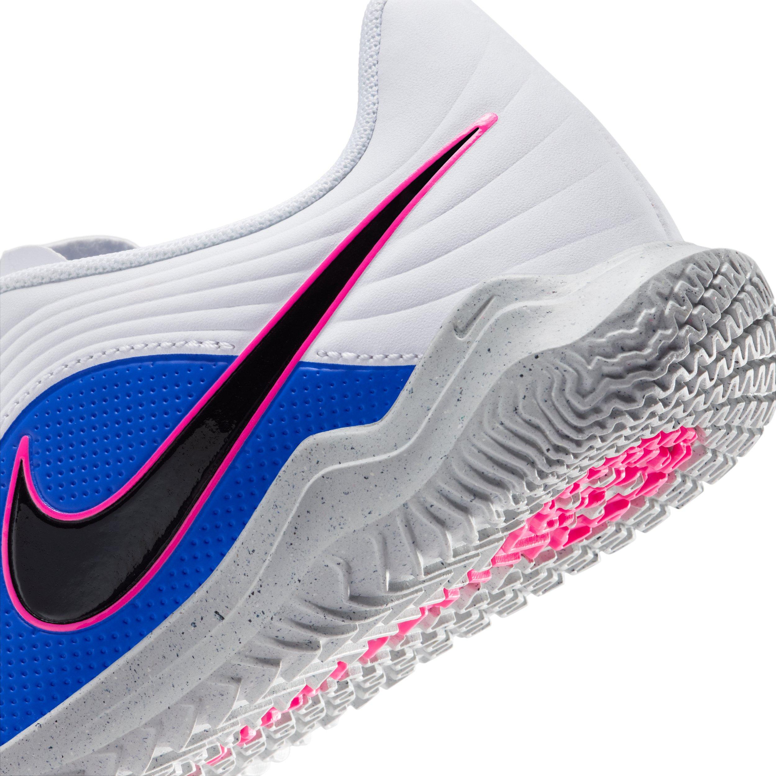 Nike Jr. Phantom 6 Low Club IC "Racer Blue/White/Pink Blast" Grade School Kids' Soccer Shoe - BLUE/WHITE/PINK Thumbnail View 8