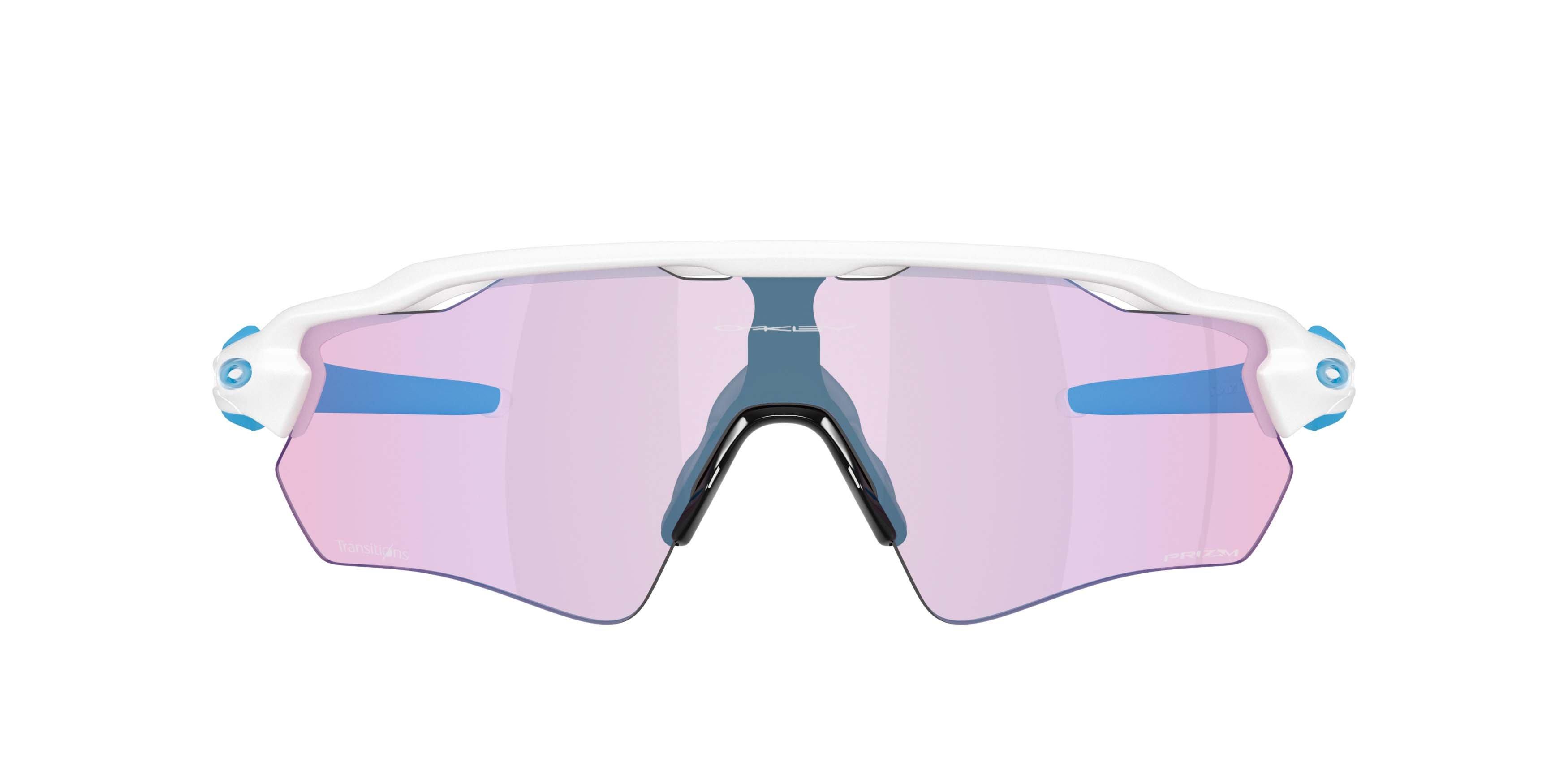 Oakley Radar EV Path Prizm Cobalt Transitions Sunglasses - Matte White - WHITE/BLUE