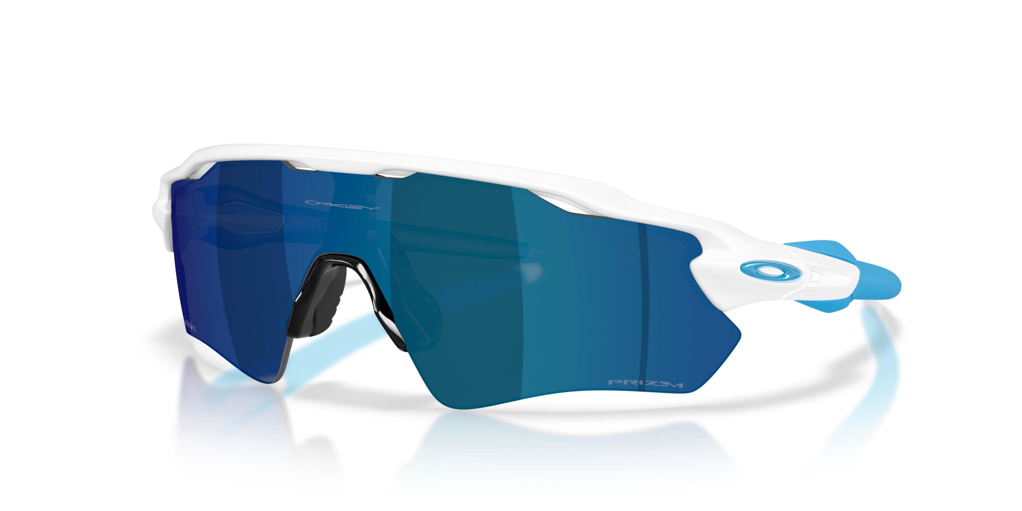 Oakley Radar EV Path Prizm Cobalt Transitions Sunglasses - Matte White - WHITE/BLUE