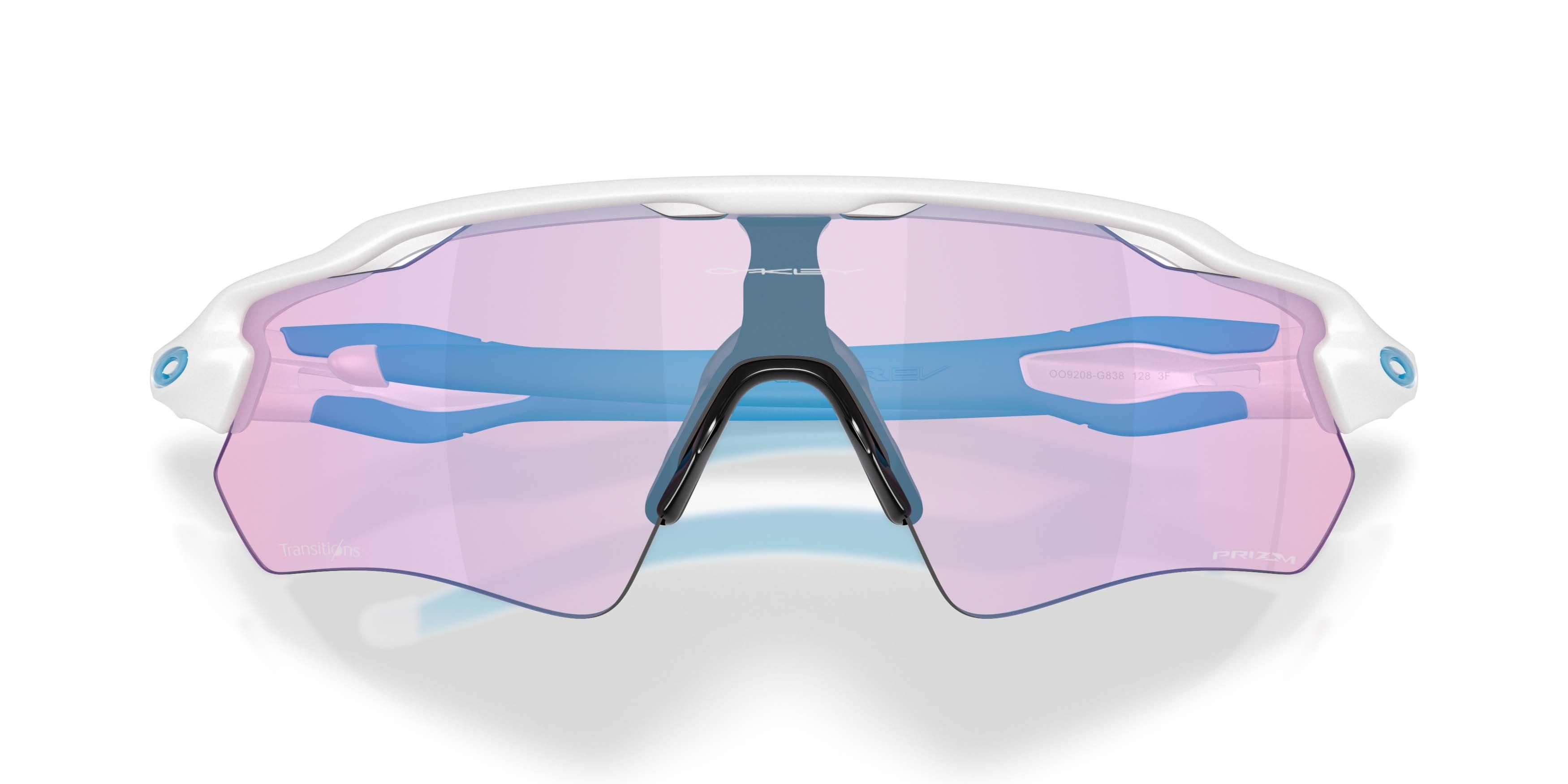 Oakley Radar EV Path Prizm Cobalt Transitions Sunglasses - Matte White - WHITE/BLUE