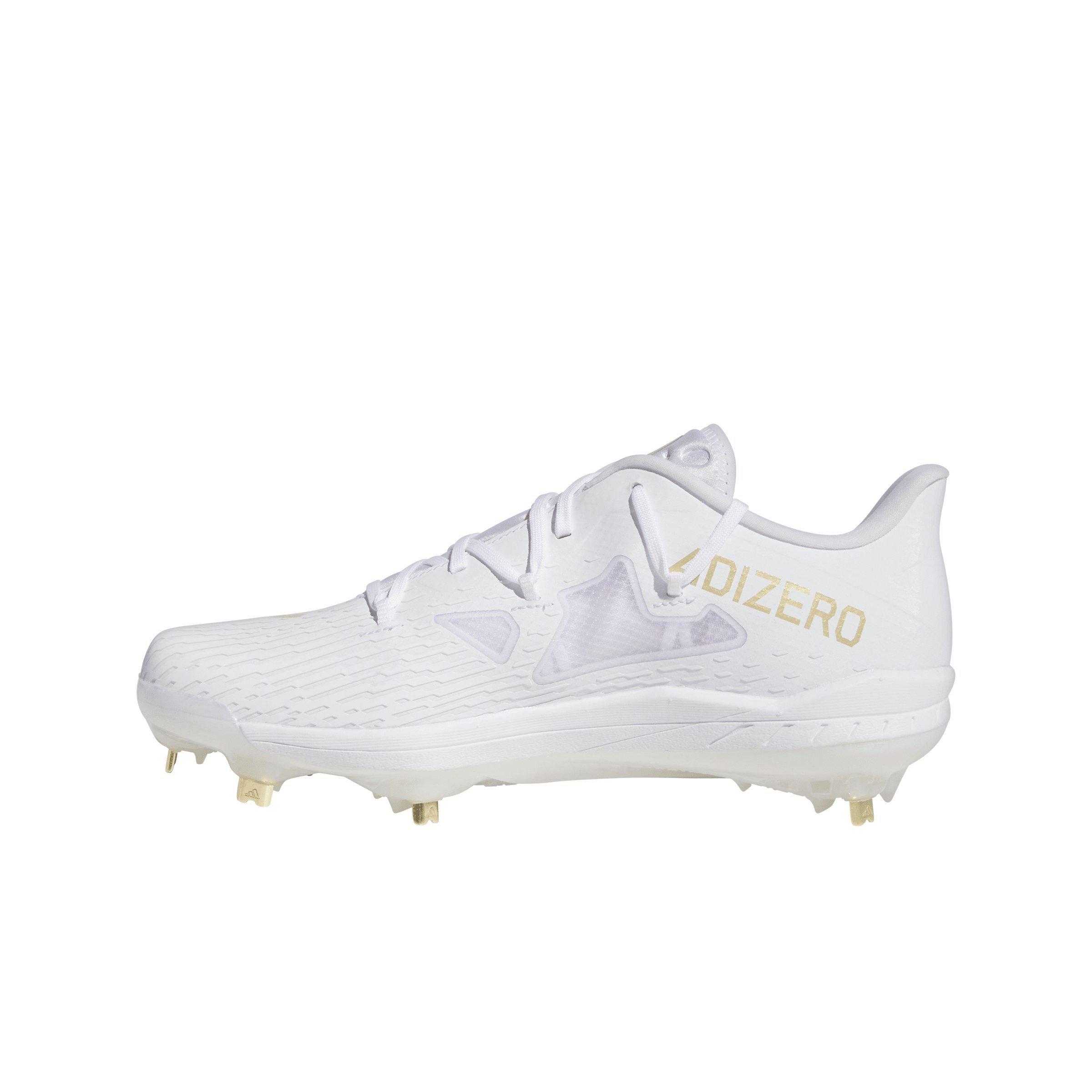 White and gold store metal cleats