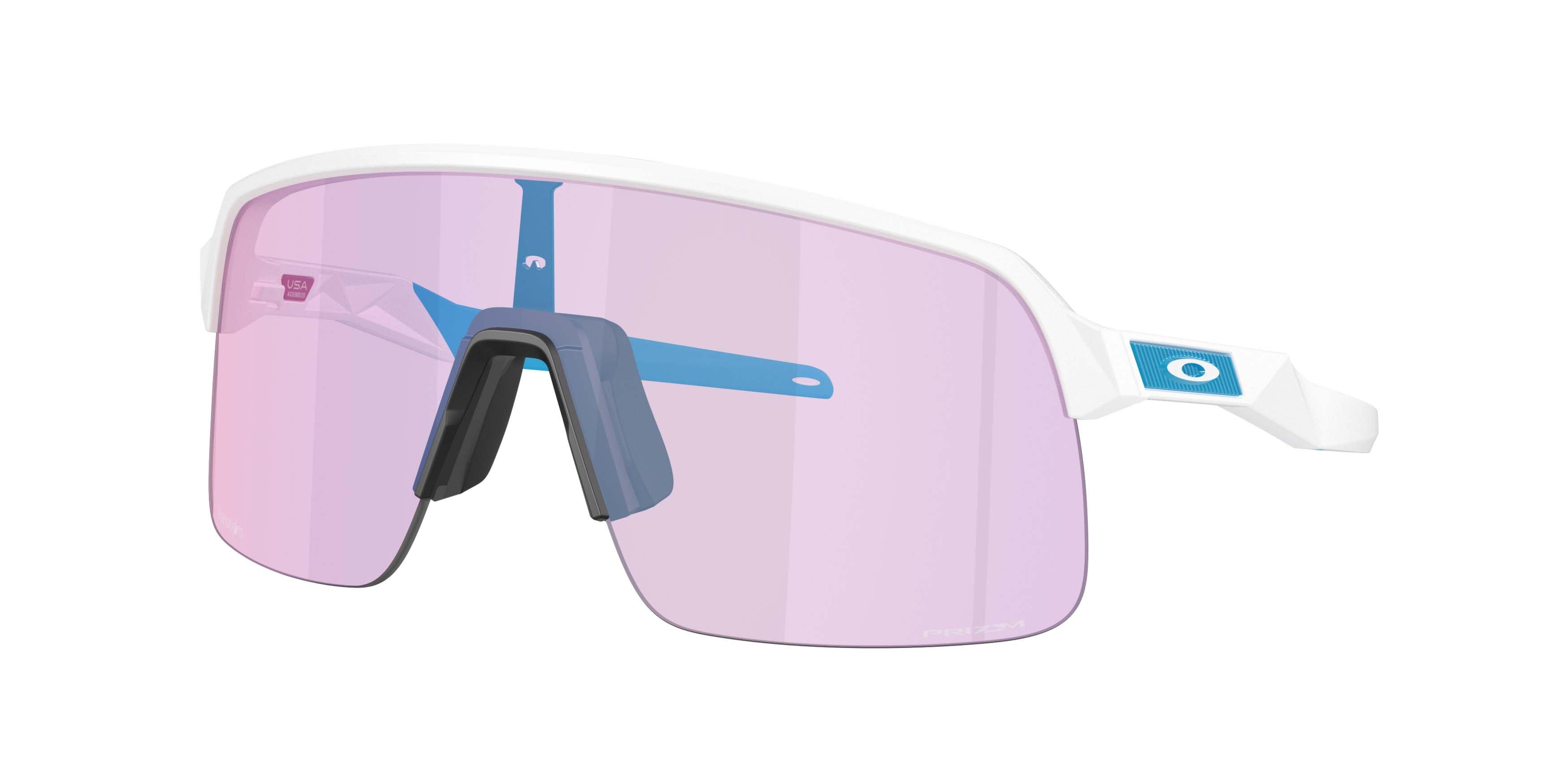 Oakley Sutro Lite Prizm Cobalt Transitions Sunglasses - Matte White - WHITE/BLUE