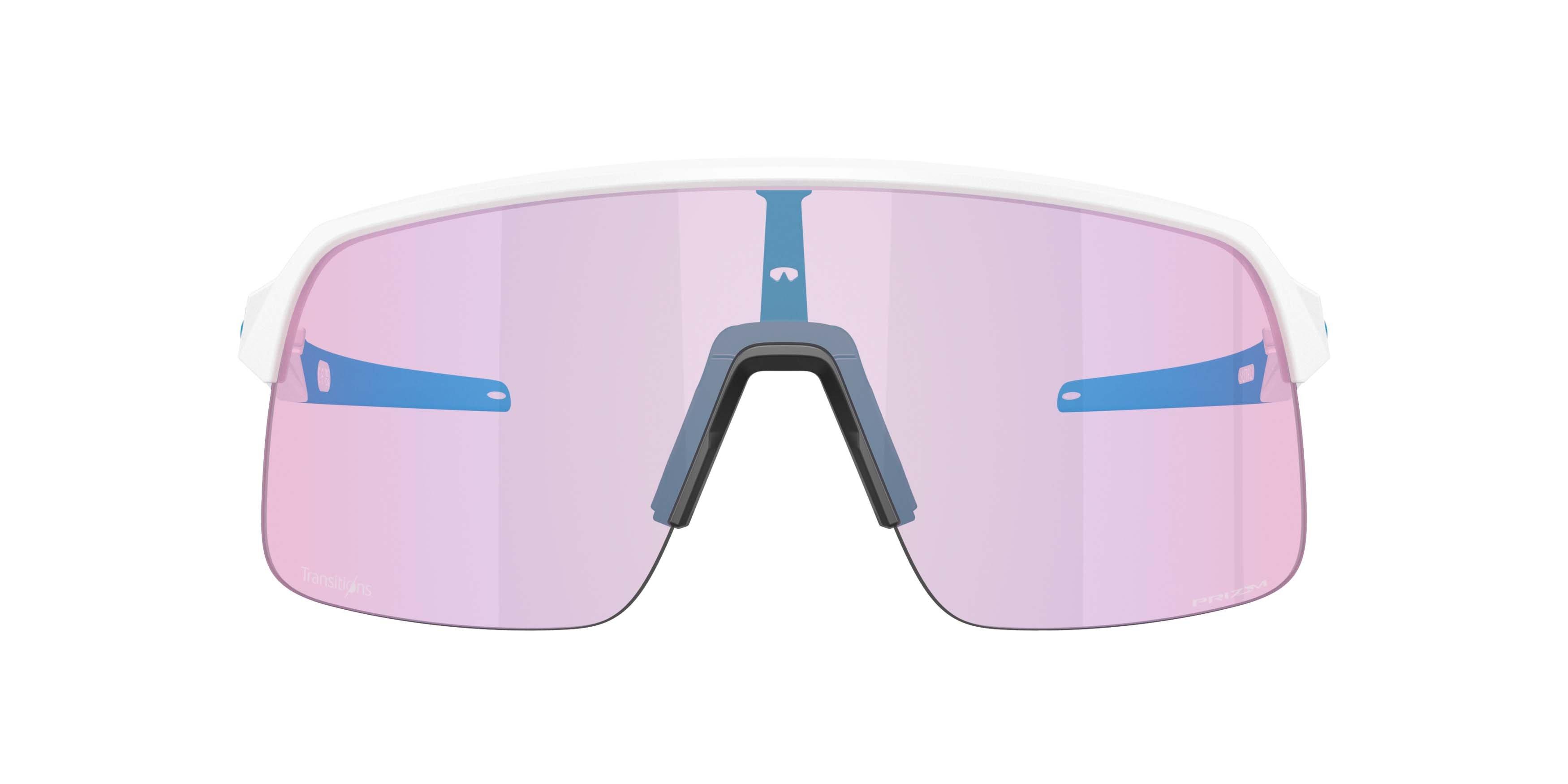 Oakley Sutro Lite Prizm Cobalt Transitions Sunglasses - Matte White - WHITE/BLUE