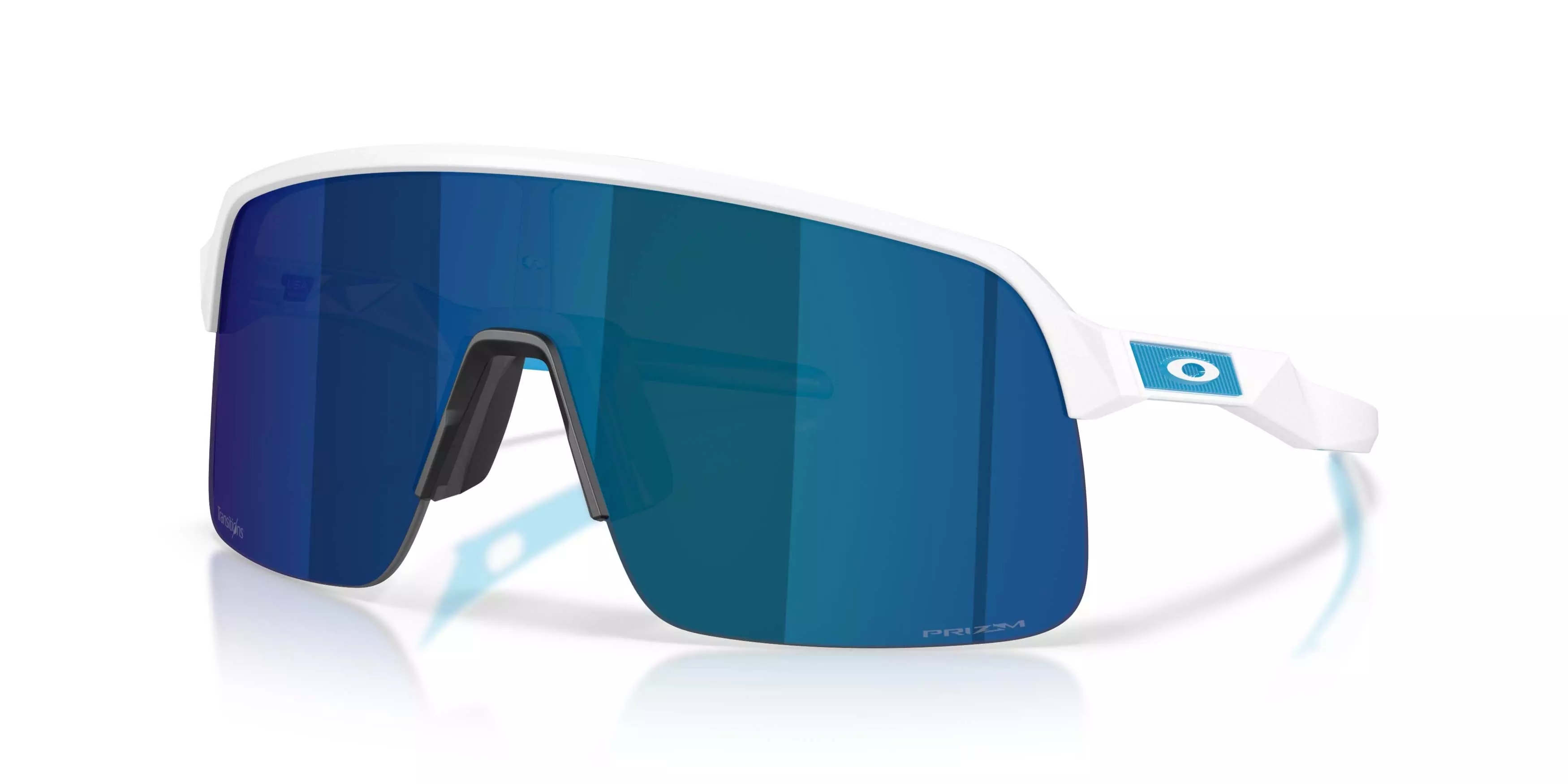 Oakley Sutro Lite Prizm Cobalt Transitions Sunglasses - Matte White - WHITE/BLUE