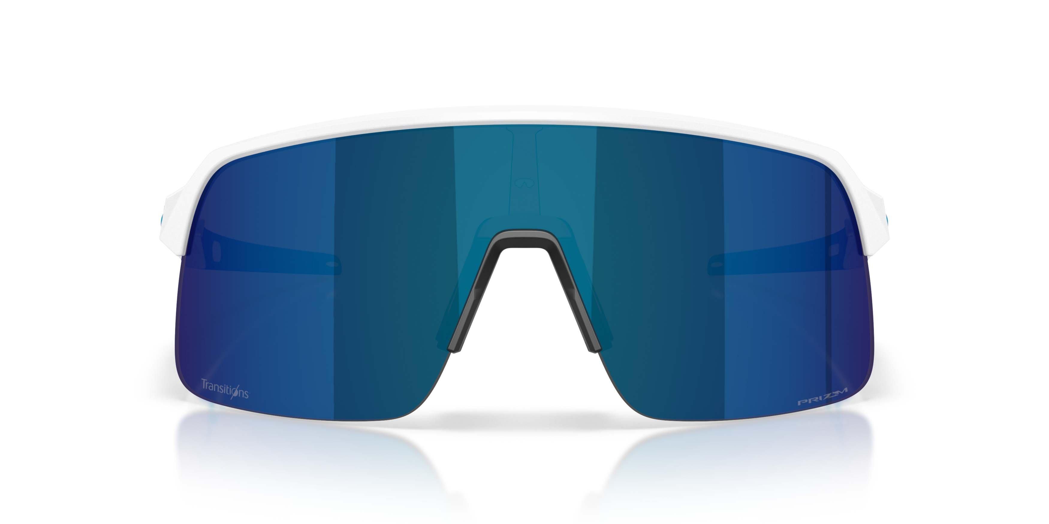 Oakley Sutro Lite Prizm Cobalt Transitions Sunglasses - Matte White - WHITE/BLUE