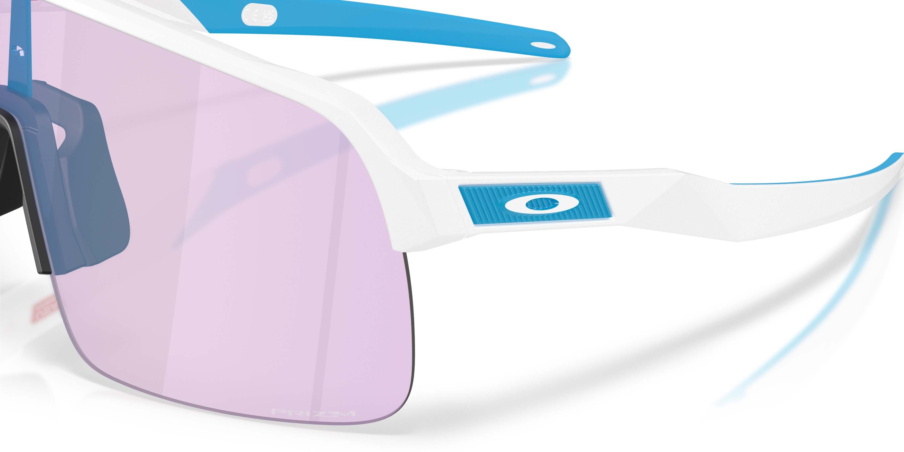 Oakley Sutro Lite Prizm Cobalt Transitions Sunglasses - Matte White - WHITE/BLUE