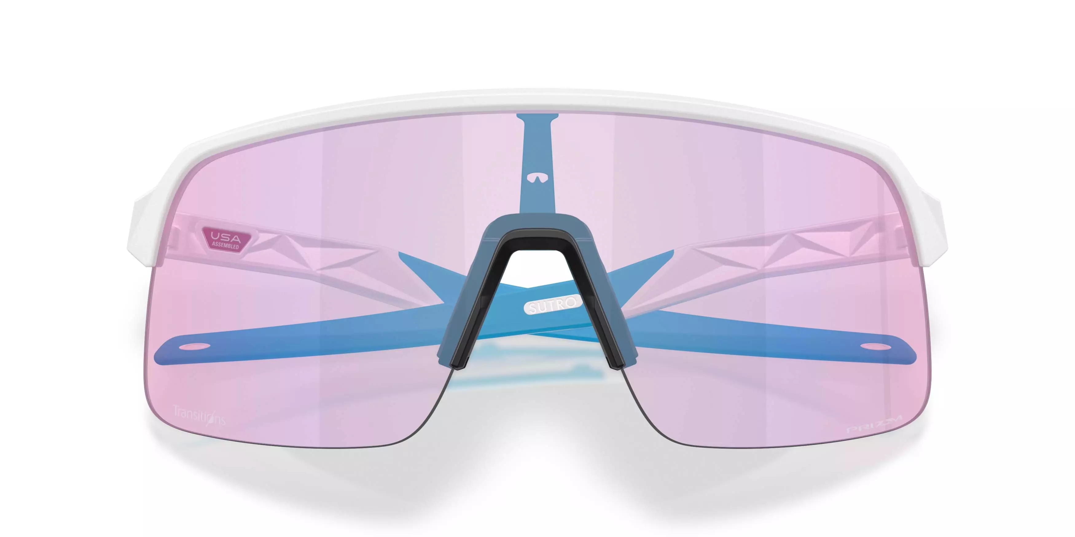 Oakley Sutro Lite Prizm Cobalt Transitions Sunglasses - Matte White - WHITE/BLUE
