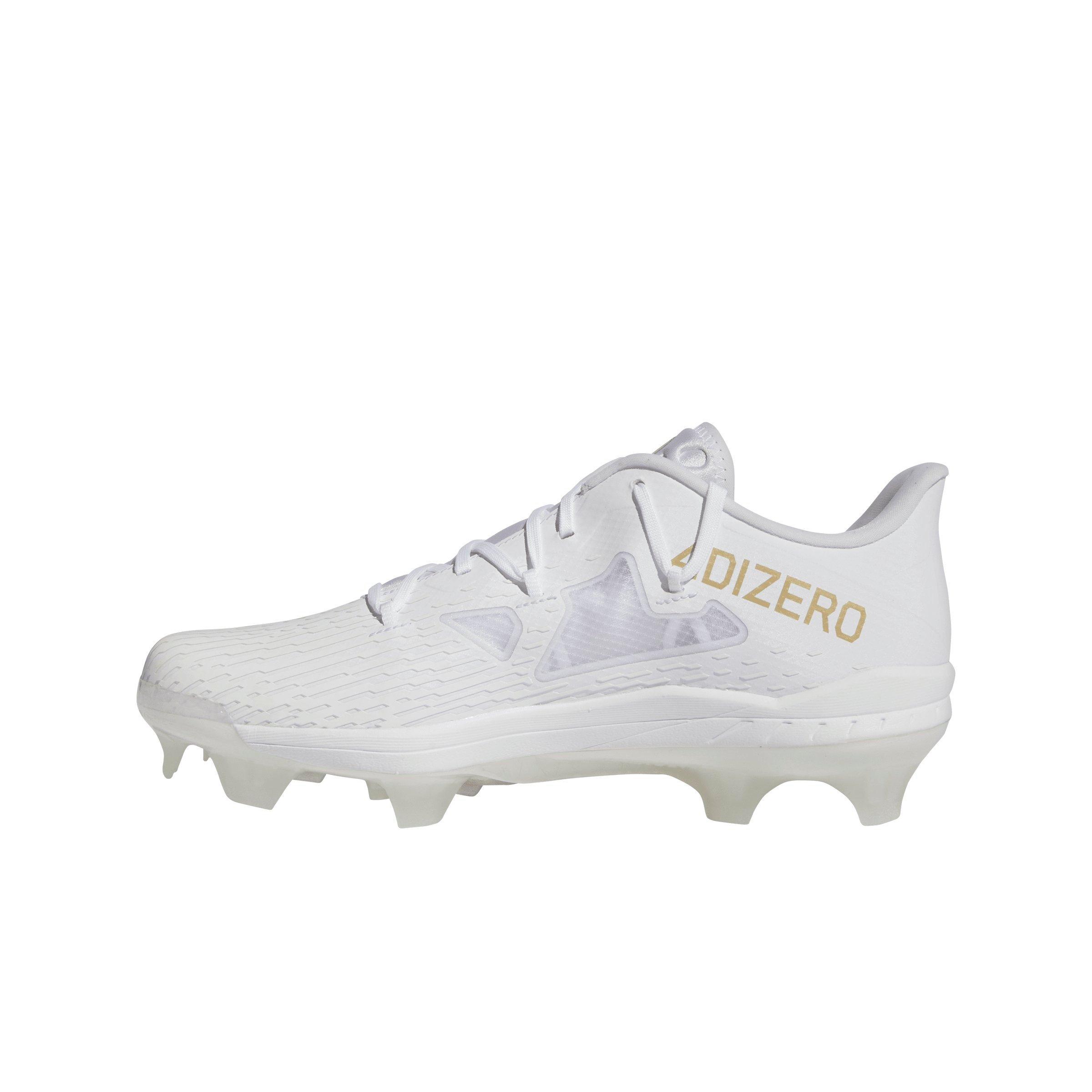 adidas Men's Adizero Afterburner 9 Nwv TPU Baseball Shoe 9.5 White/Gold  Metallic/Gold Metallic