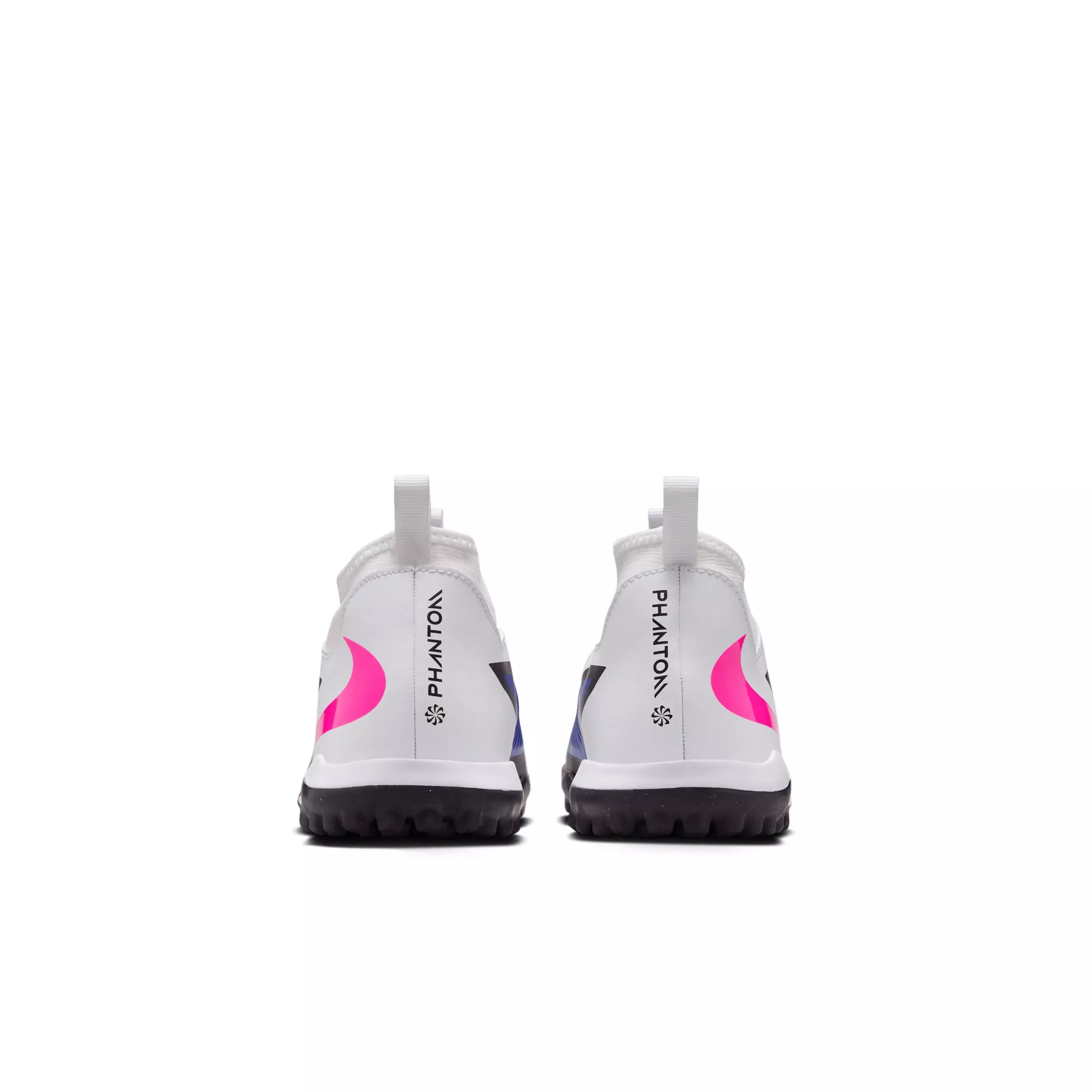 Nike Jr. Phantom 6 High Academy "Racer Blue/White/Pink Blast" Grade School Kids' Soccer Shoe - BLUE/WHITE/PINK