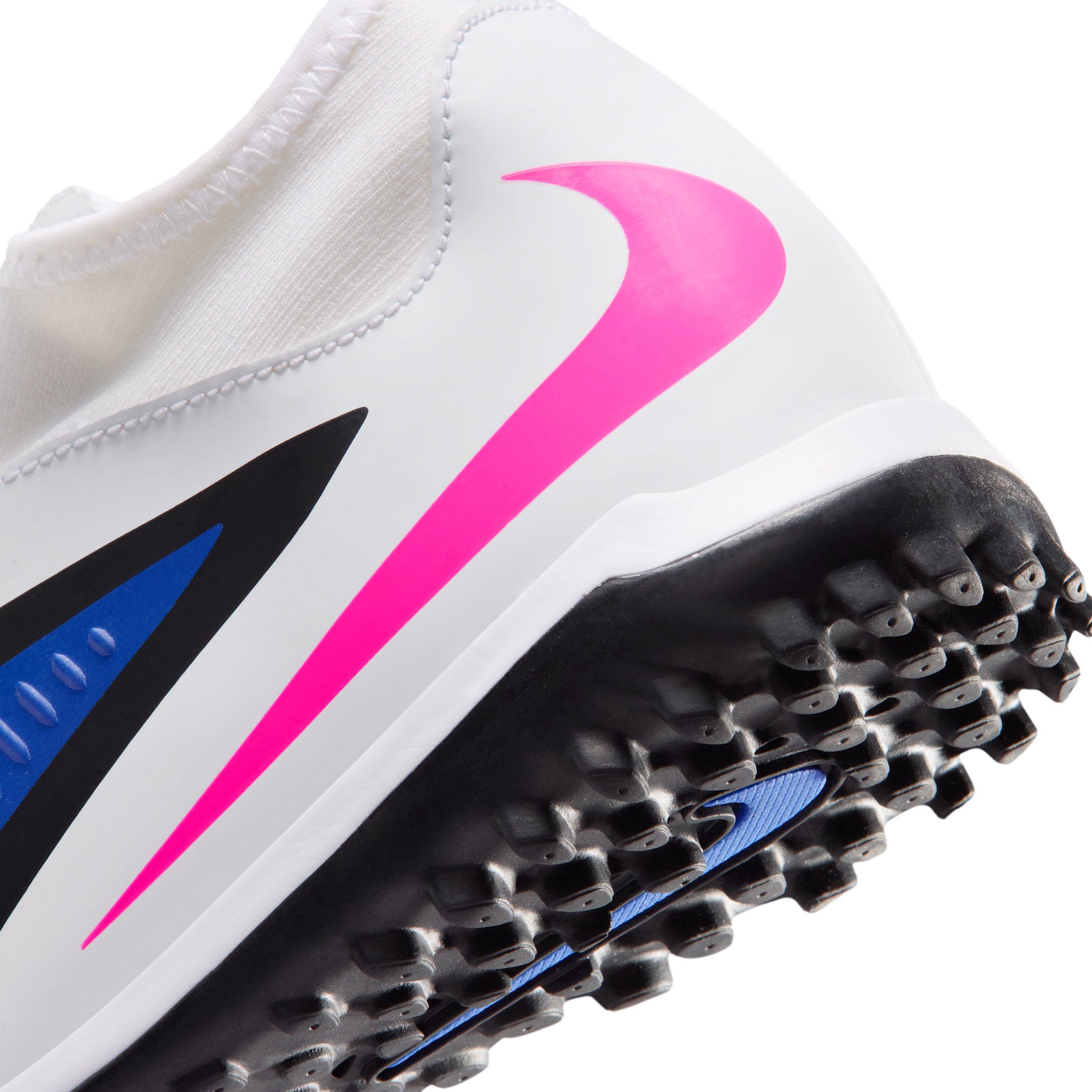Nike Jr. Phantom 6 High Academy "Racer Blue/White/Pink Blast" Grade School Kids' Soccer Shoe - BLUE/WHITE/PINK Thumbnail View 8