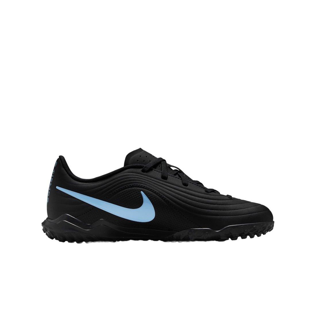 Nike Jr. Tiempo Maestro Club "Black/Ice Blue" Grade School Kids' Turf Low-Top Soccer Cleat - BLACK/BLUE Thumbnail View 1